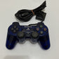 Sony Playstation 2 Dual Shock 2 Controller SCPH-10010 PS2 Transparent Dark Blue
