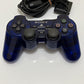 Sony Playstation 2 Dual Shock 2 Controller SCPH-10010 PS2 Transparent Dark Blue