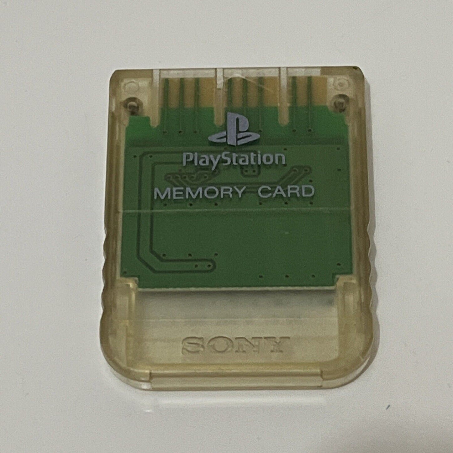 Official Sony PlayStation PsOne SCPH-1020 1MB Memory Card Clear Transparent