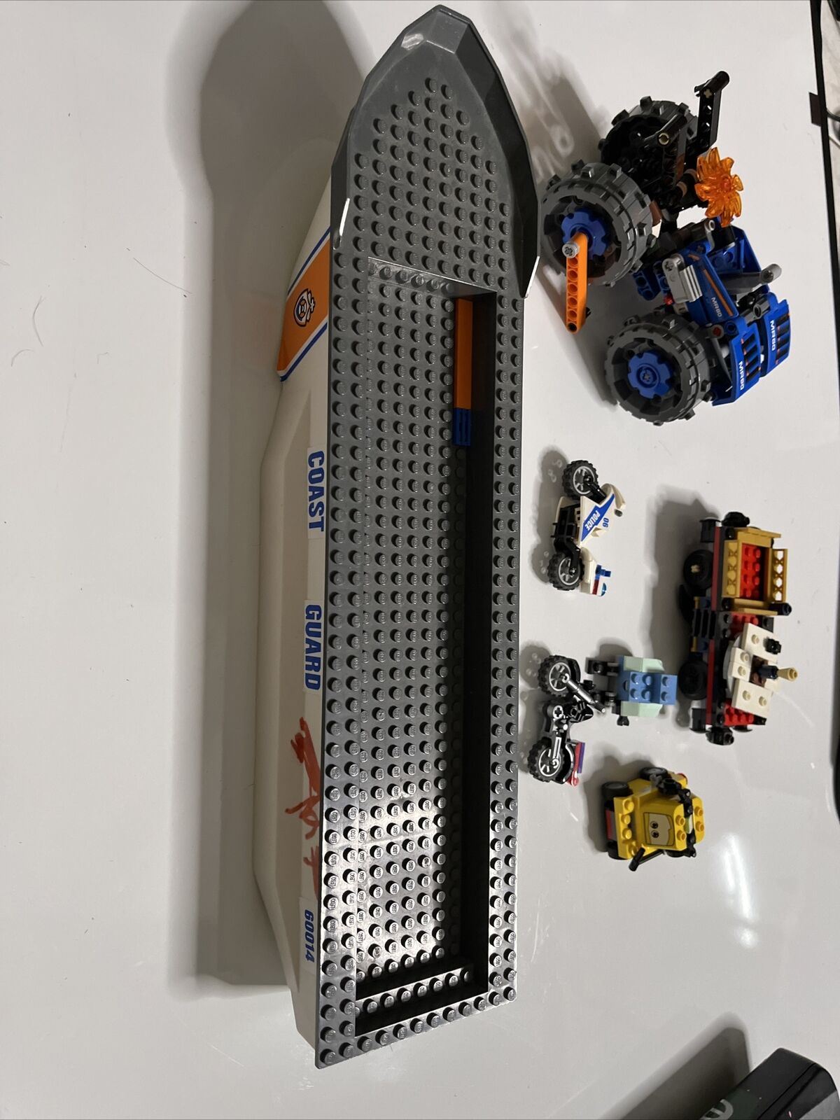 Lego Figurines Tractor ship Motorcycle Trailer Various Set