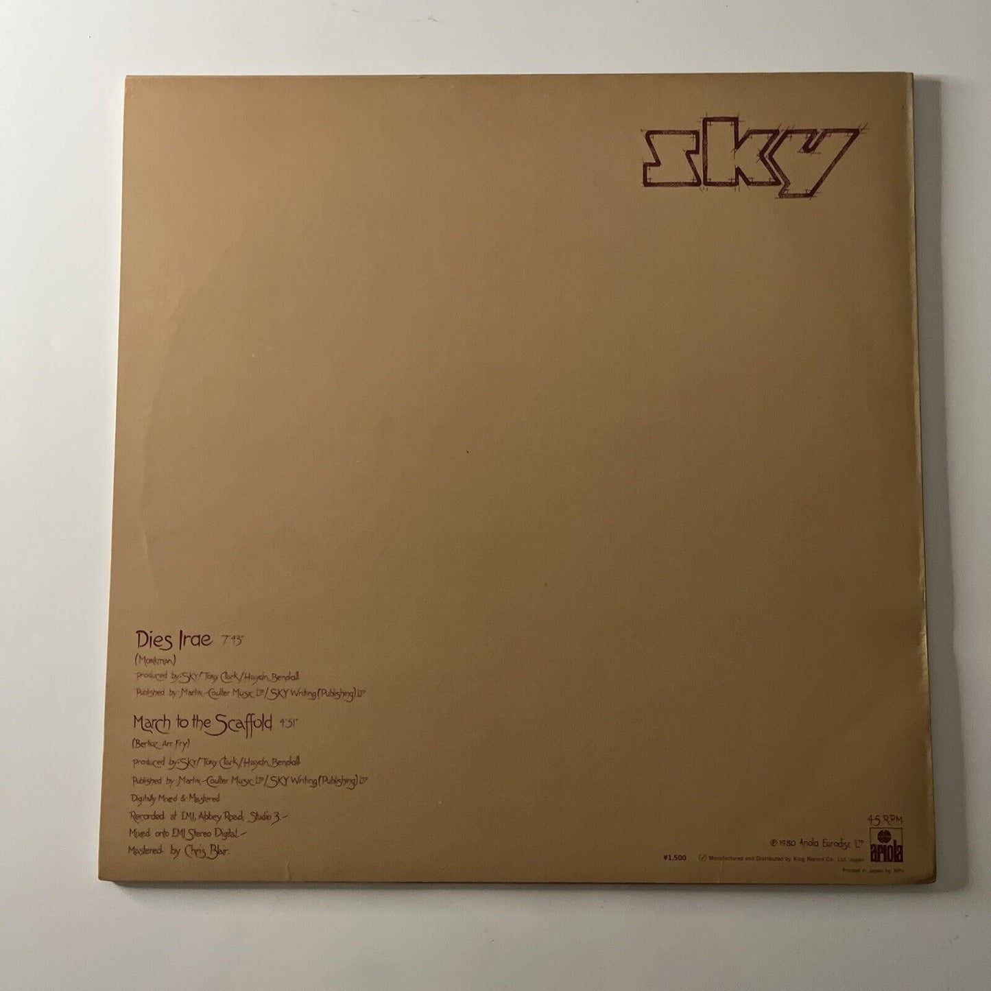 Sky – Dies Irae 1980 Vinyl Record 45 RPM K15P-48