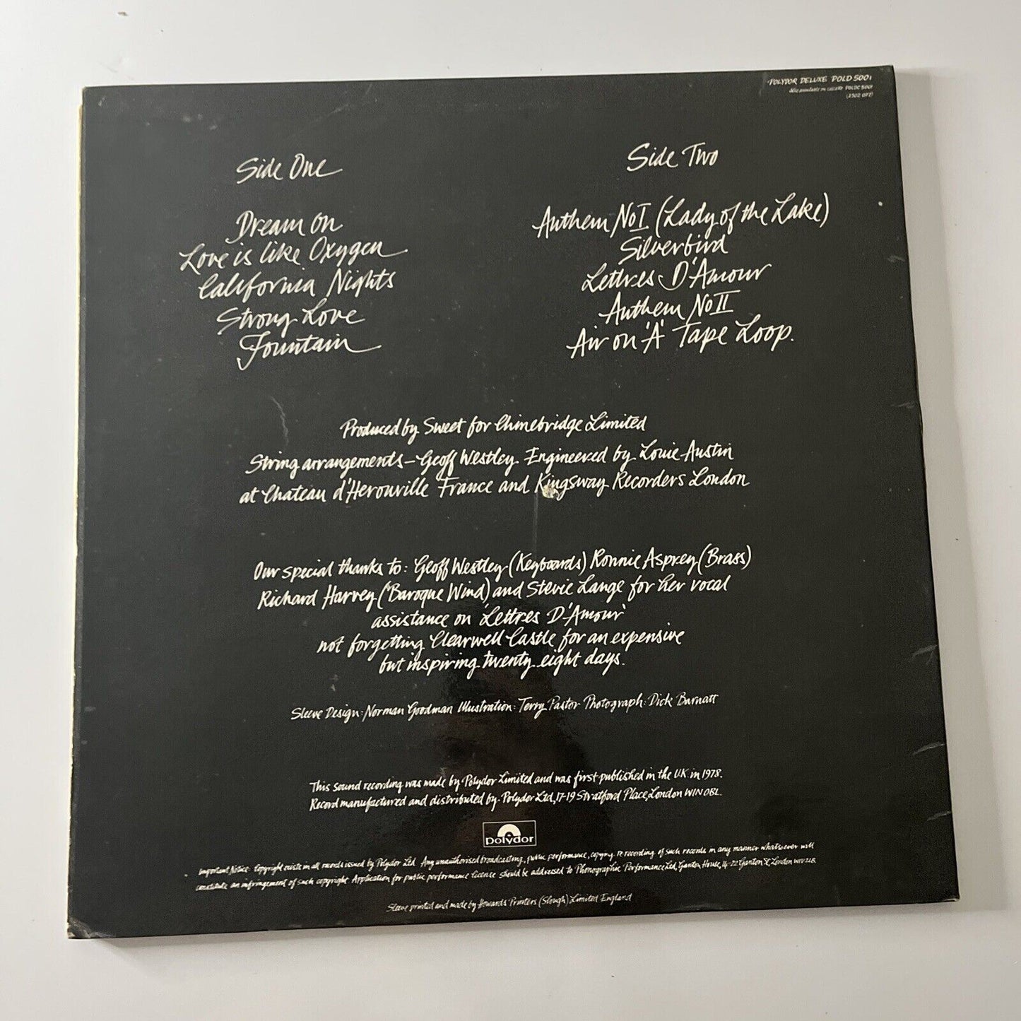 Sweet - Level Headed LP 1978 Vinyl Record Album