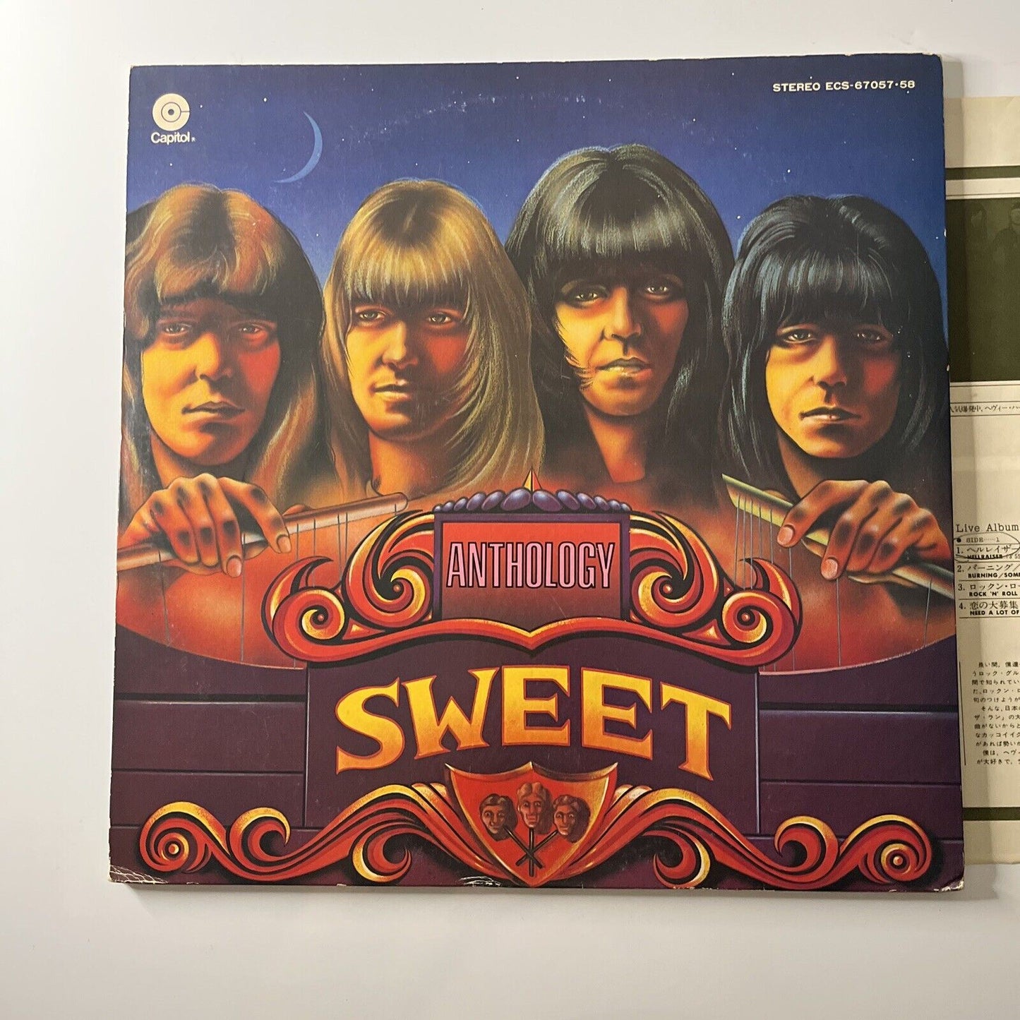 Sweet - Anthology Live + Studio 1975 Double LP Vinyl Record JAPAN ver ECS-67057