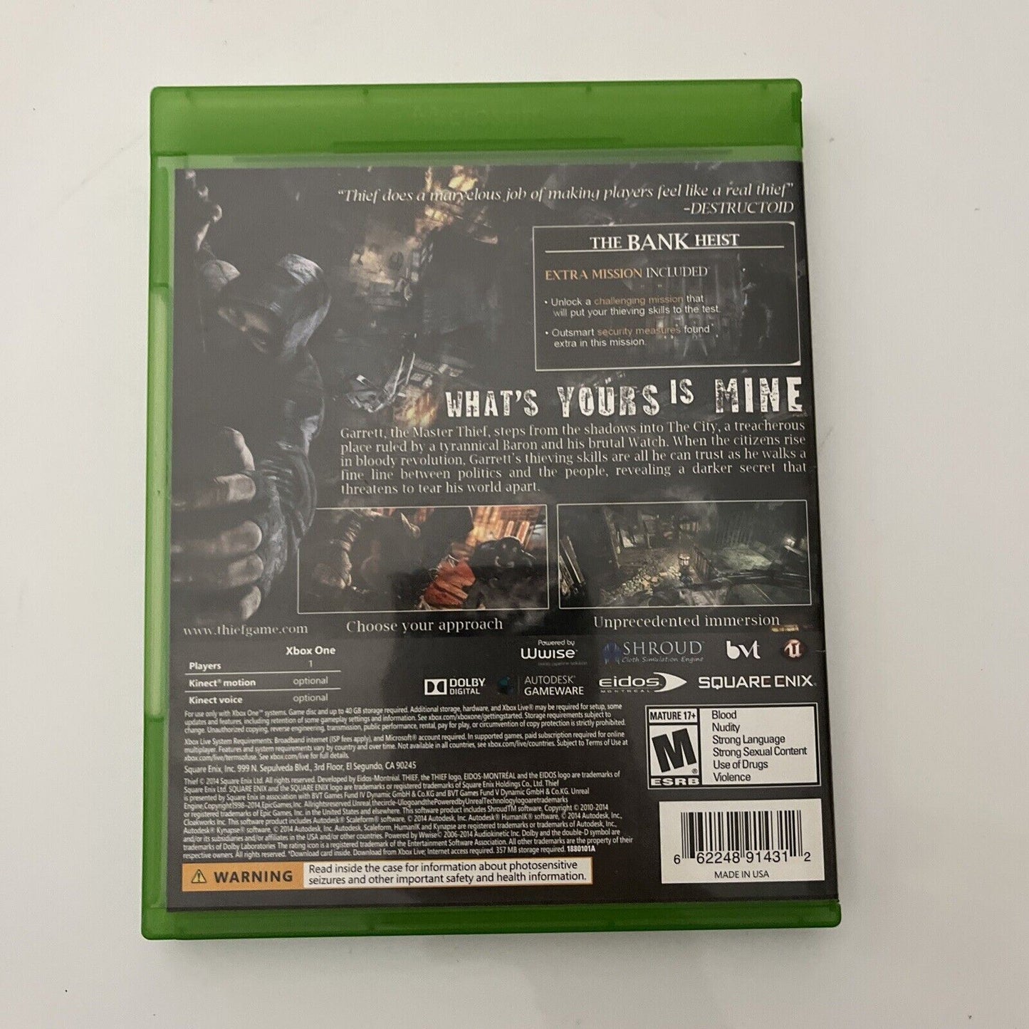 Thief - Microsoft Xbox One Game Complete