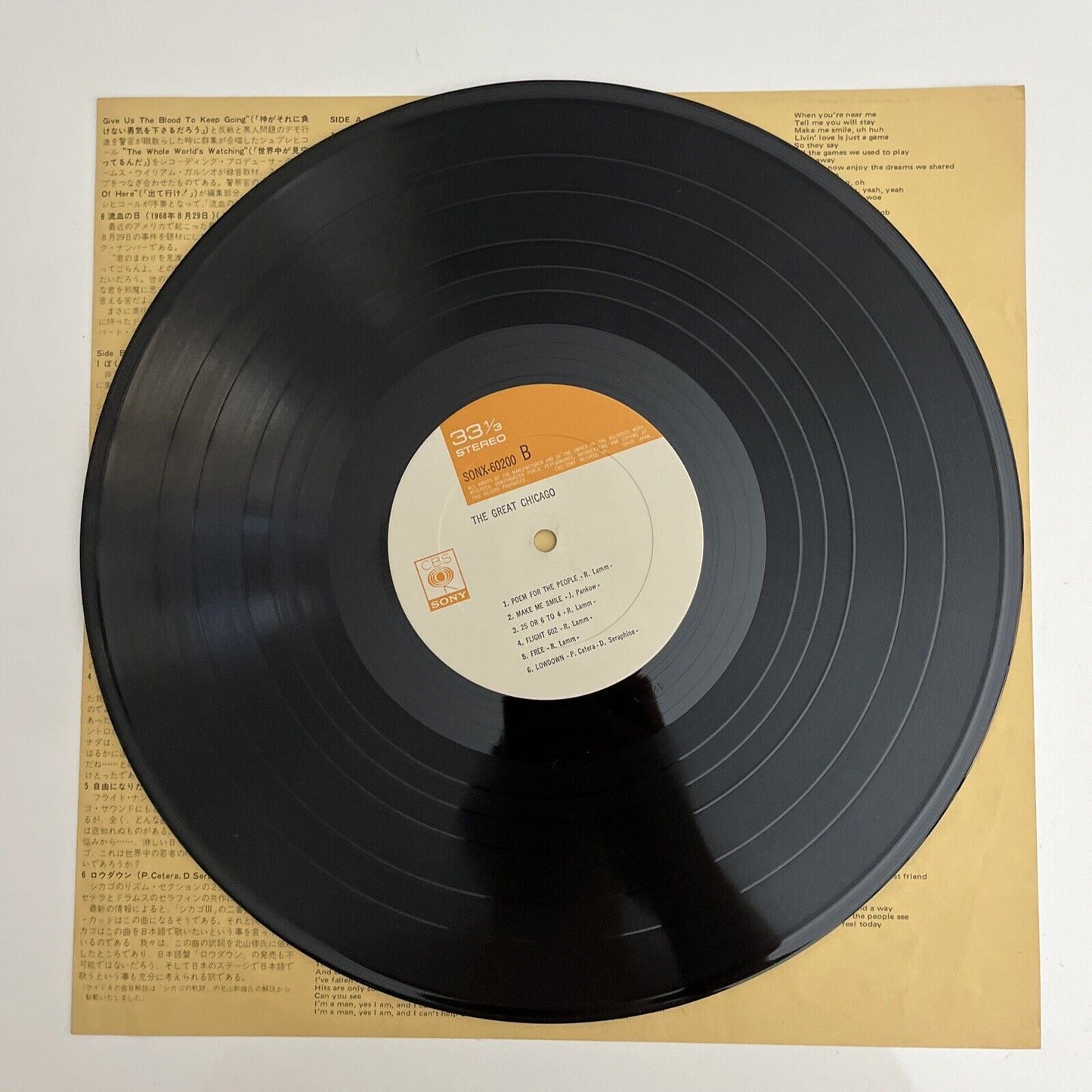 Chicago – The Great Chicago LP 1971 Vinyl Record SONX 60200