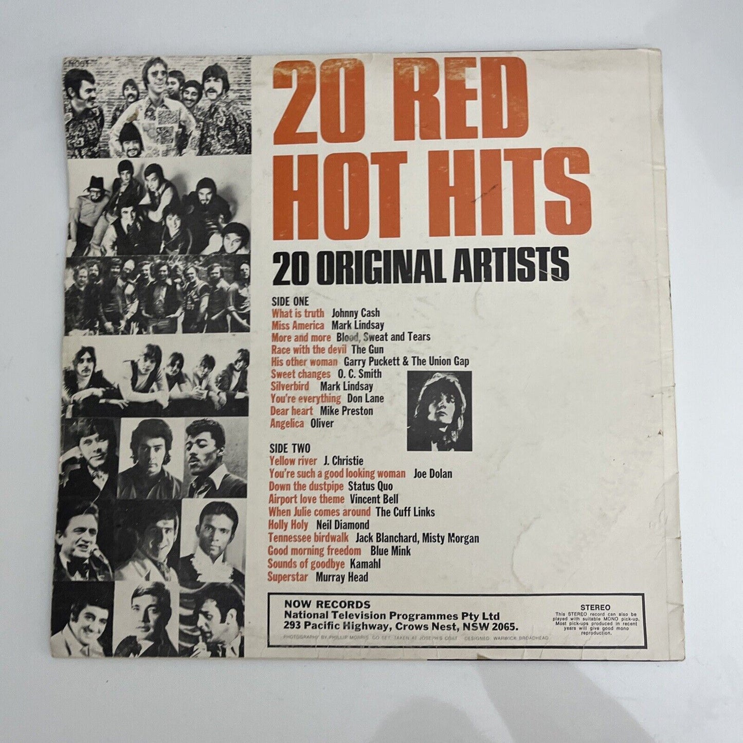 20 Red Hot Hits LP 1970 Various Artist Vinyl Record N001 Don Lane Johnny Cash