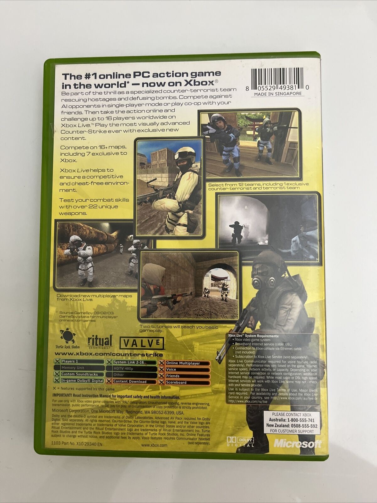 Counter Strike - Microsoft XBOX Original PAL Game