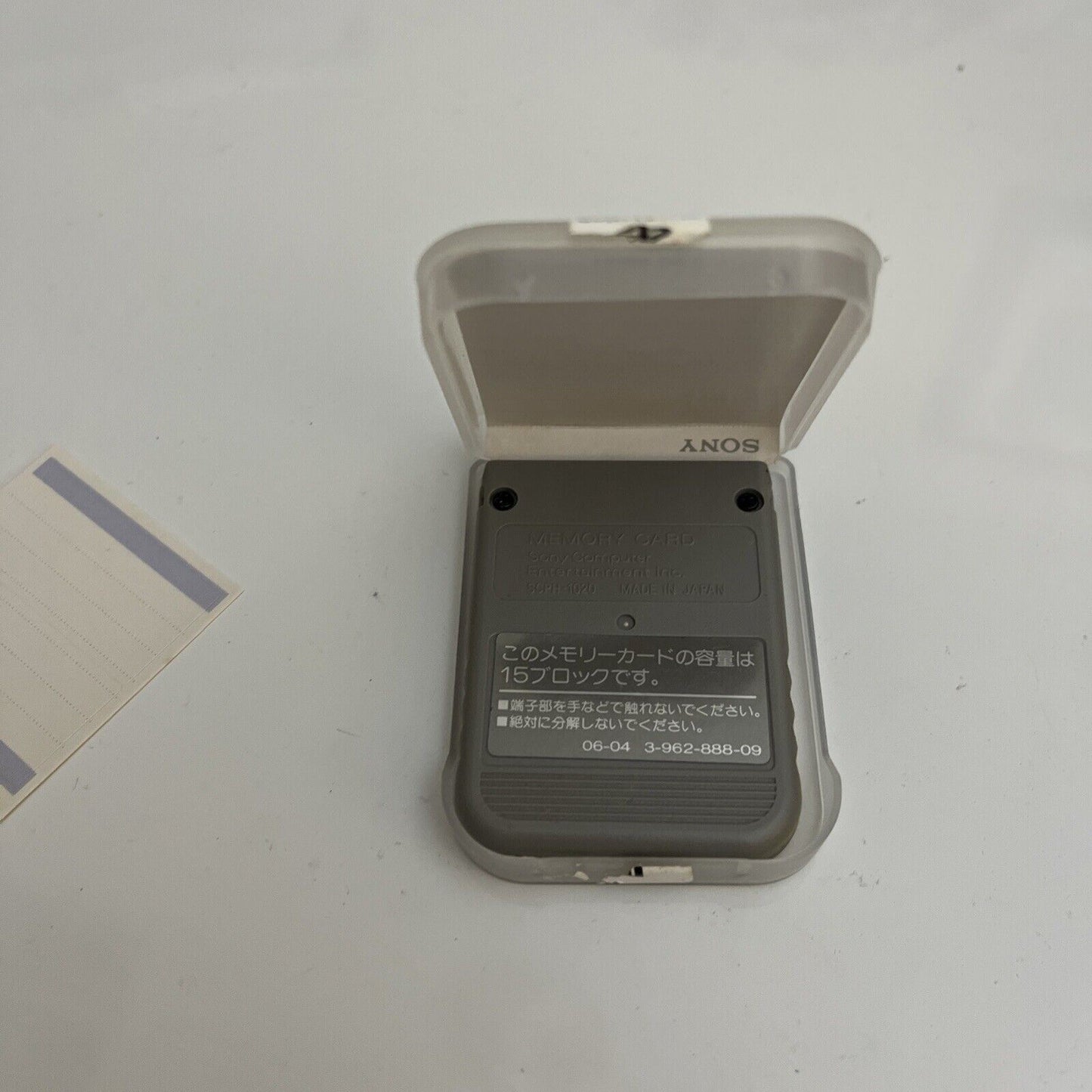 Genuine Official Sony Memory Card SCPH-1020 Grey Complete PlayStation 1 PS1 1MB