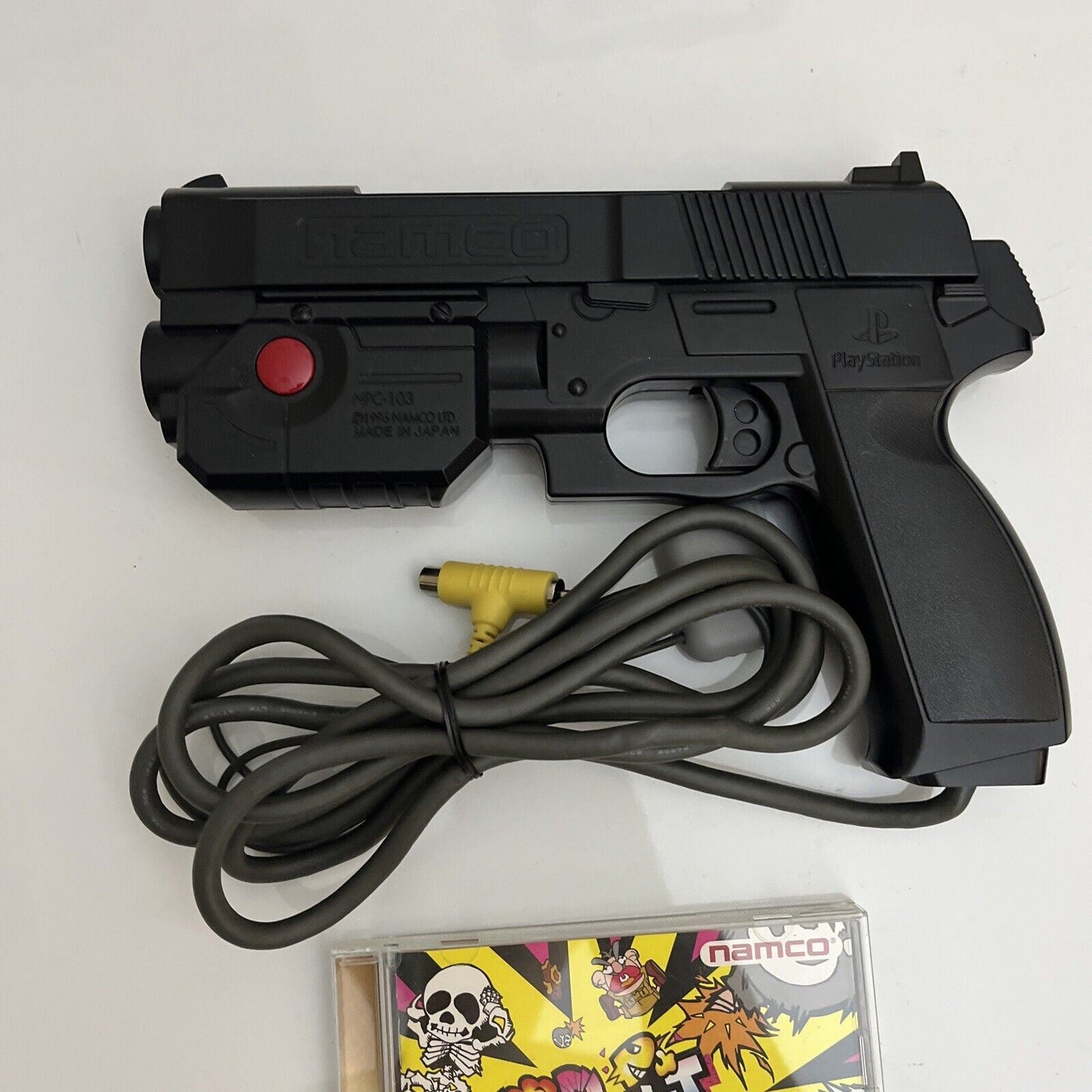 Gun Bullet + Guncon Controller Sony PlayStation PS1 JAPAN Game Complete