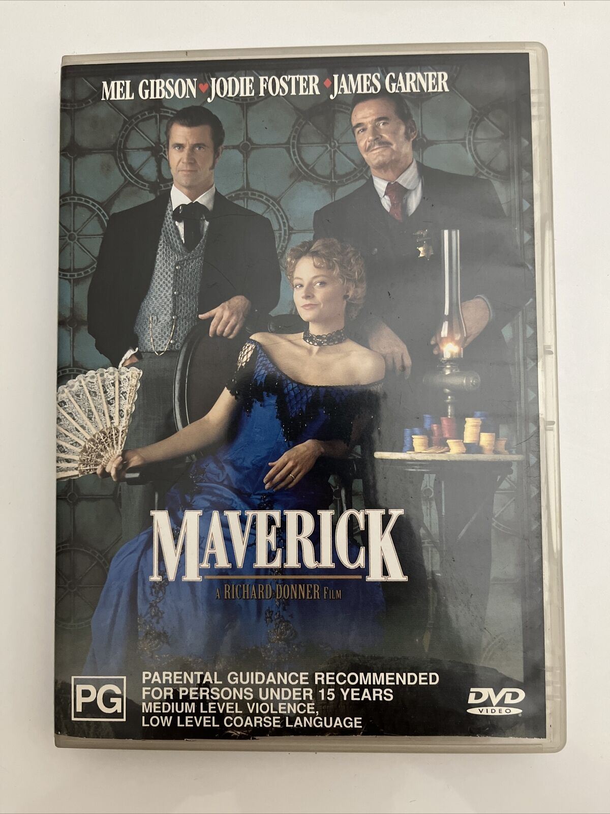 Maverick (DVD, 1994) Mel Gibson, Jodie Foster, James Garner Region 4