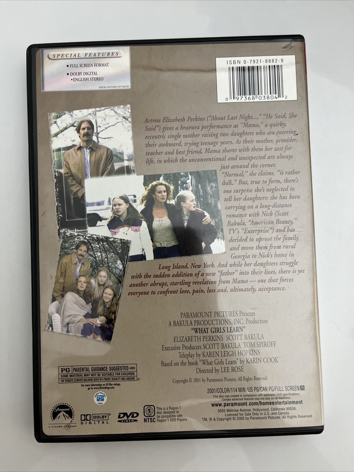What Girls Learn (DVD, 2001) Elizabeth Perkins, Scott Bakula Region 1