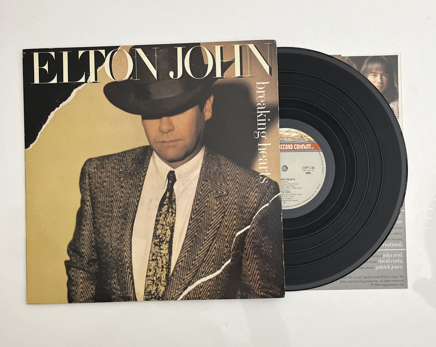 Elton John – Breaking Hearts 1984 LP Vinyl Record 25PP-130