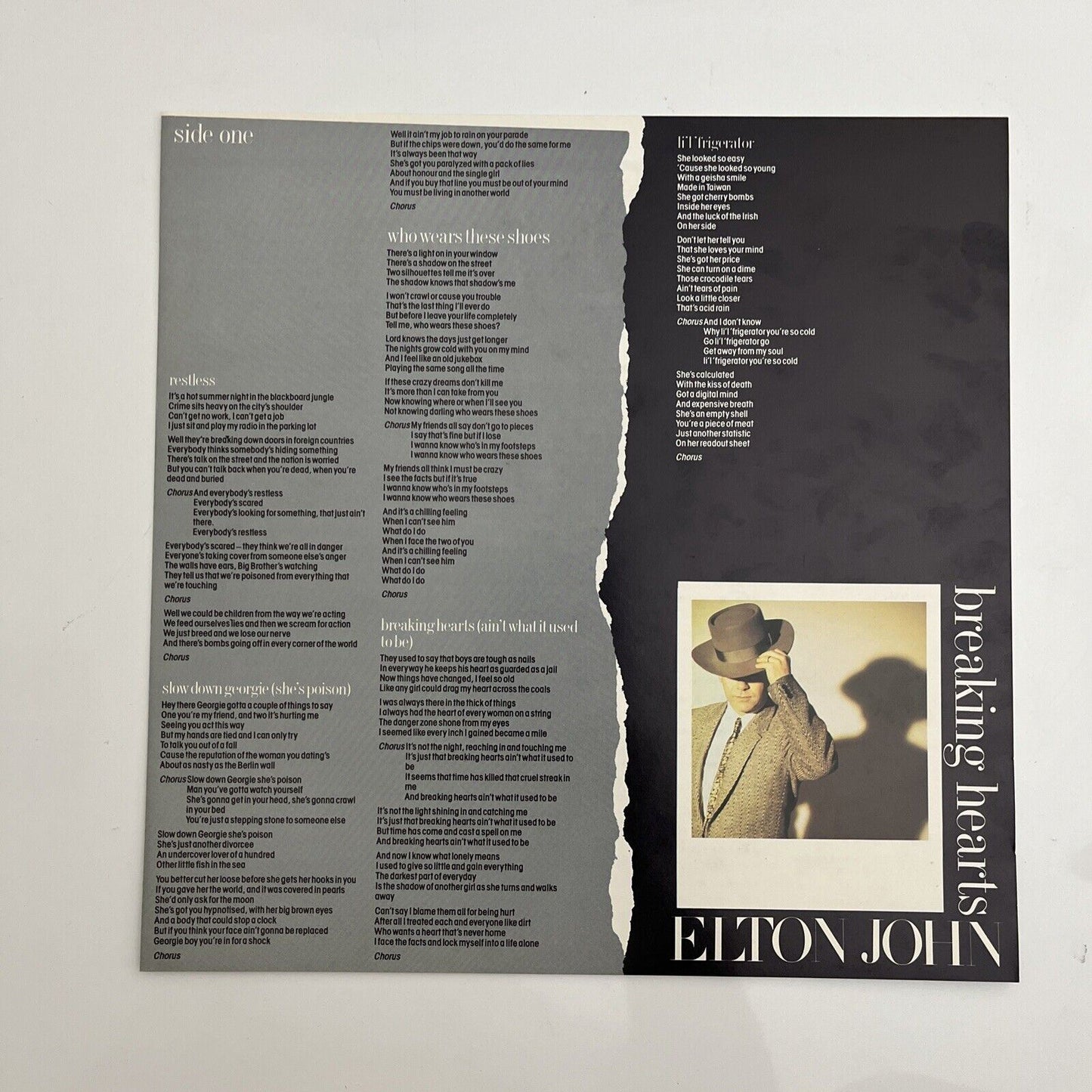 Elton John – Breaking Hearts 1984 LP Vinyl Record 25PP-130