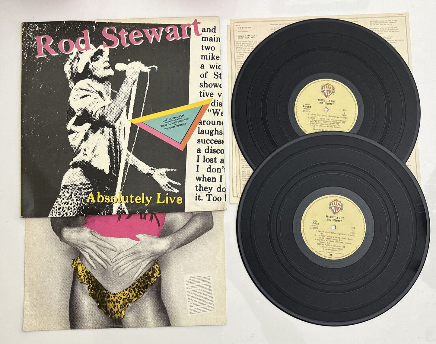 Rod Stewart - Absolutely Live 1982 Double LP Vinyl Record P-5603