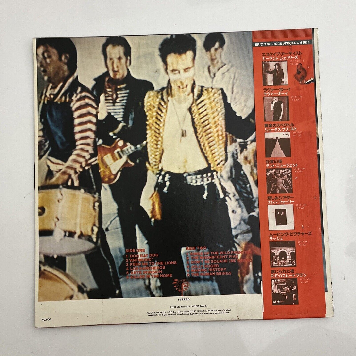 Adam and the Ants - Kings of the Wild Frontier LP 1981 Vinyl Record 25-3P-281