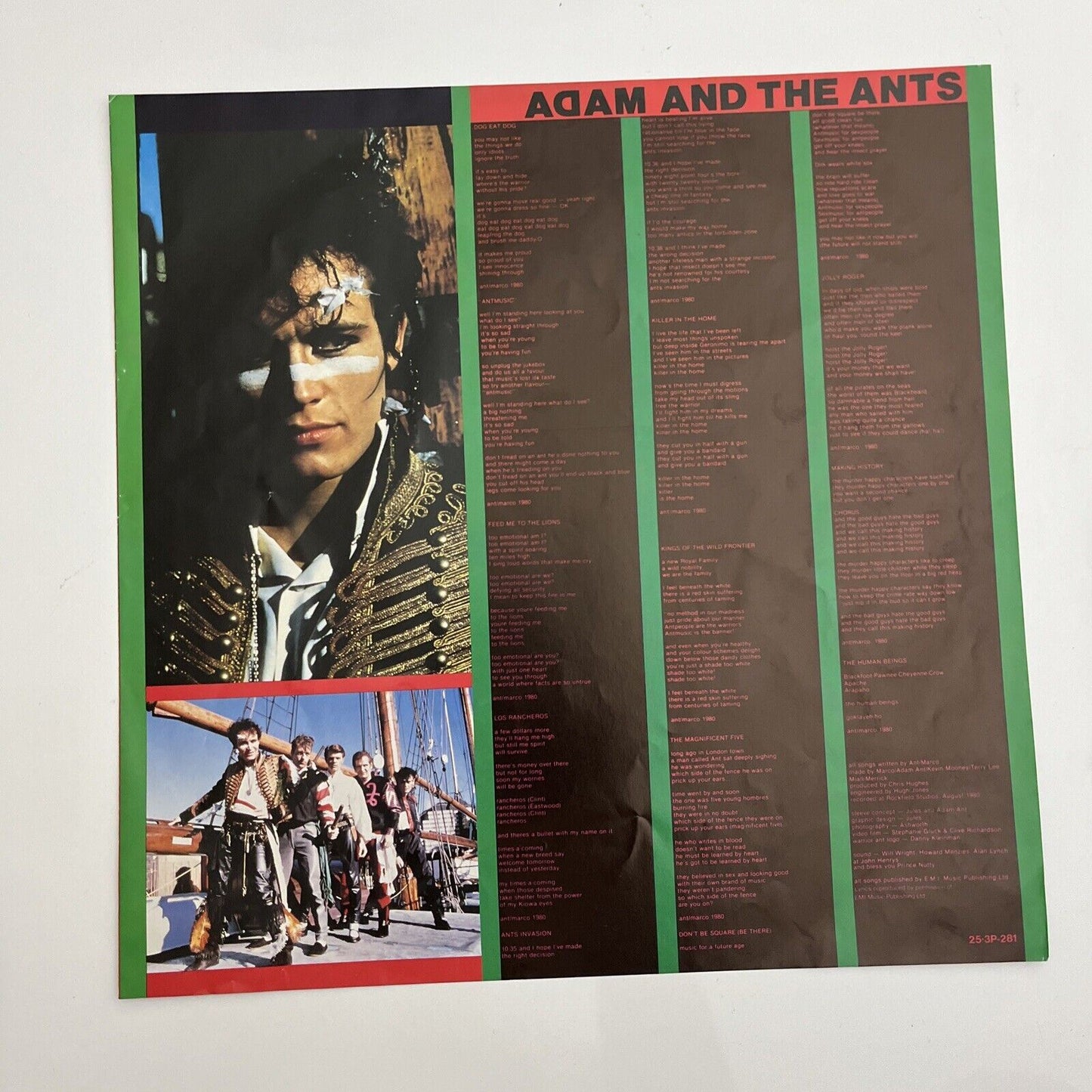 Adam and the Ants - Kings of the Wild Frontier LP 1981 Vinyl Record 25-3P-281