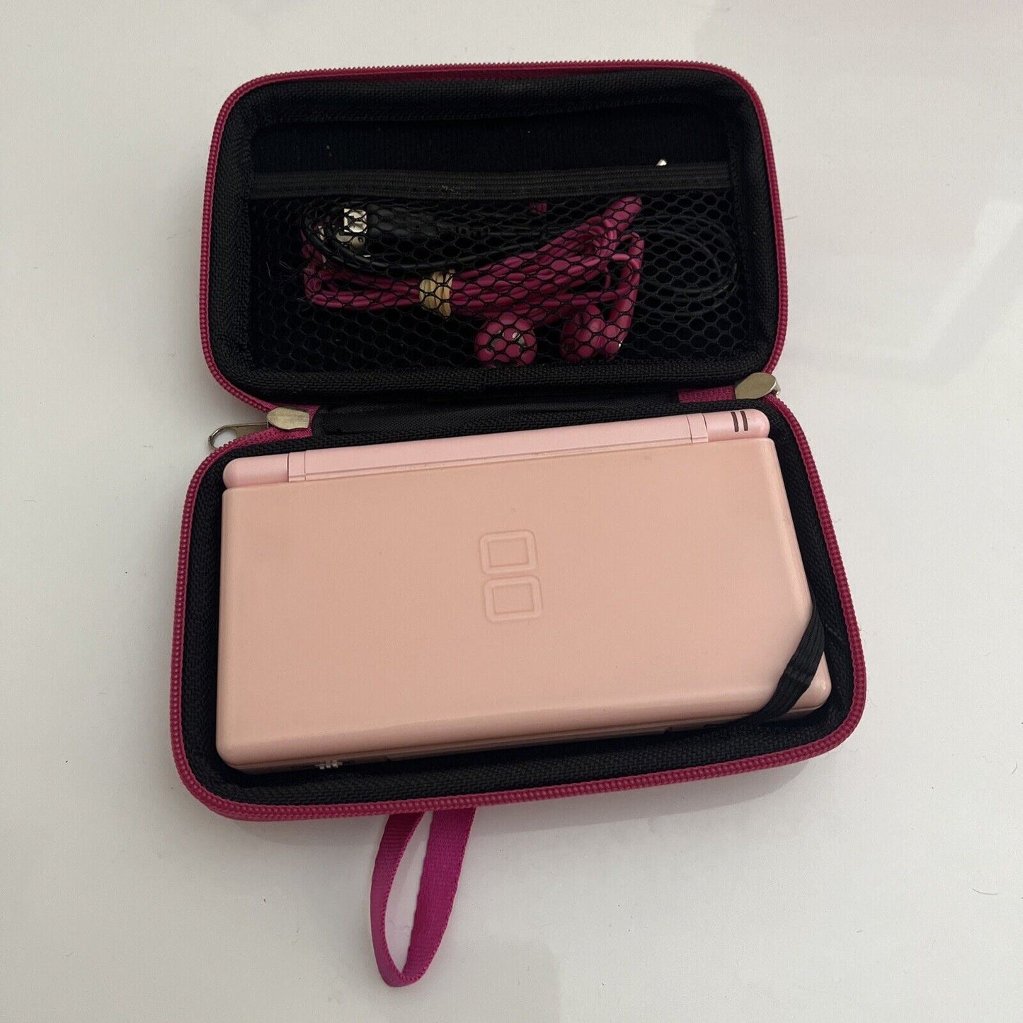 Nintendo DS Lite Coral Pink Console with Stylus, Case & Charger