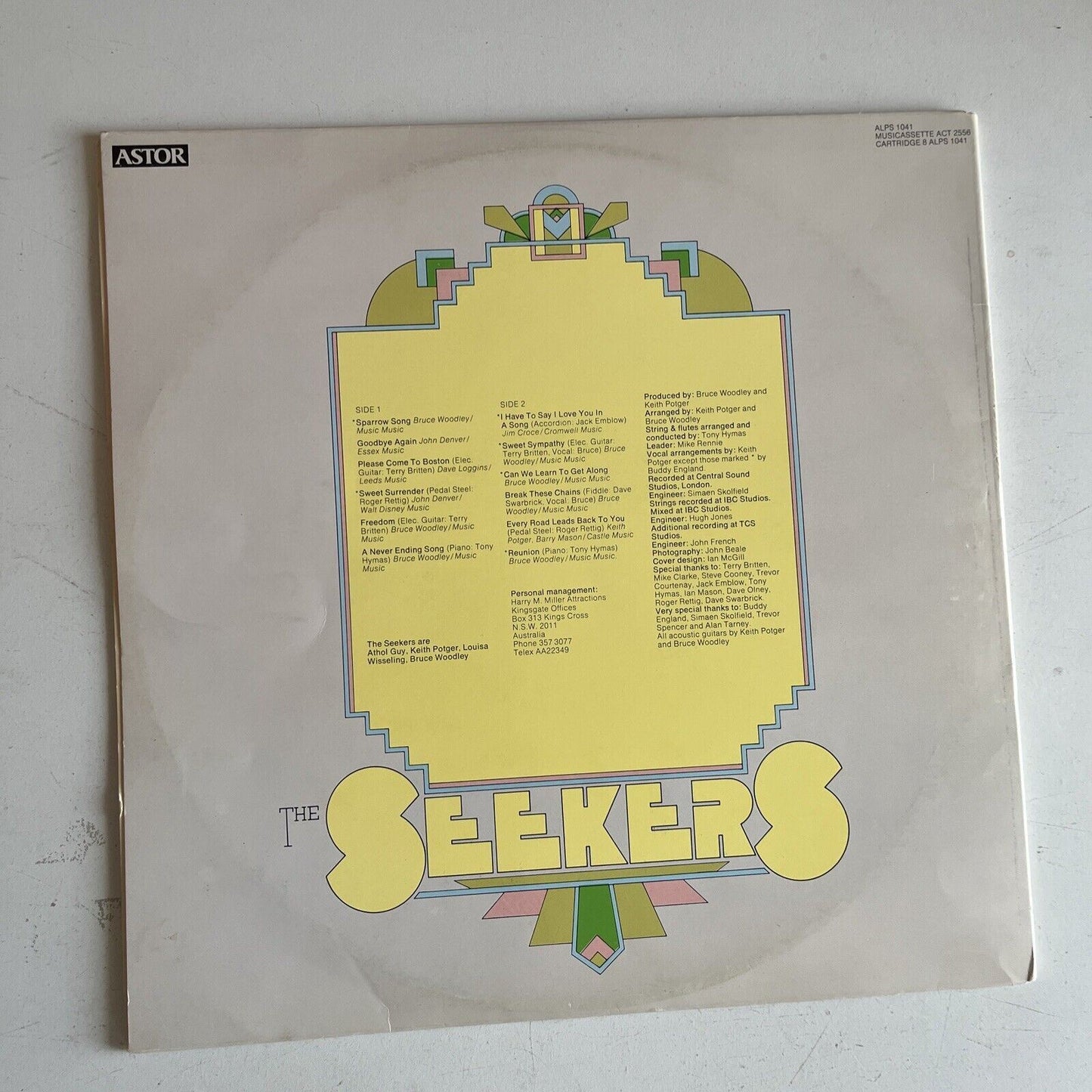 The Seekers – The Seekers LP 1975 Vinyl Record ALPS-1041