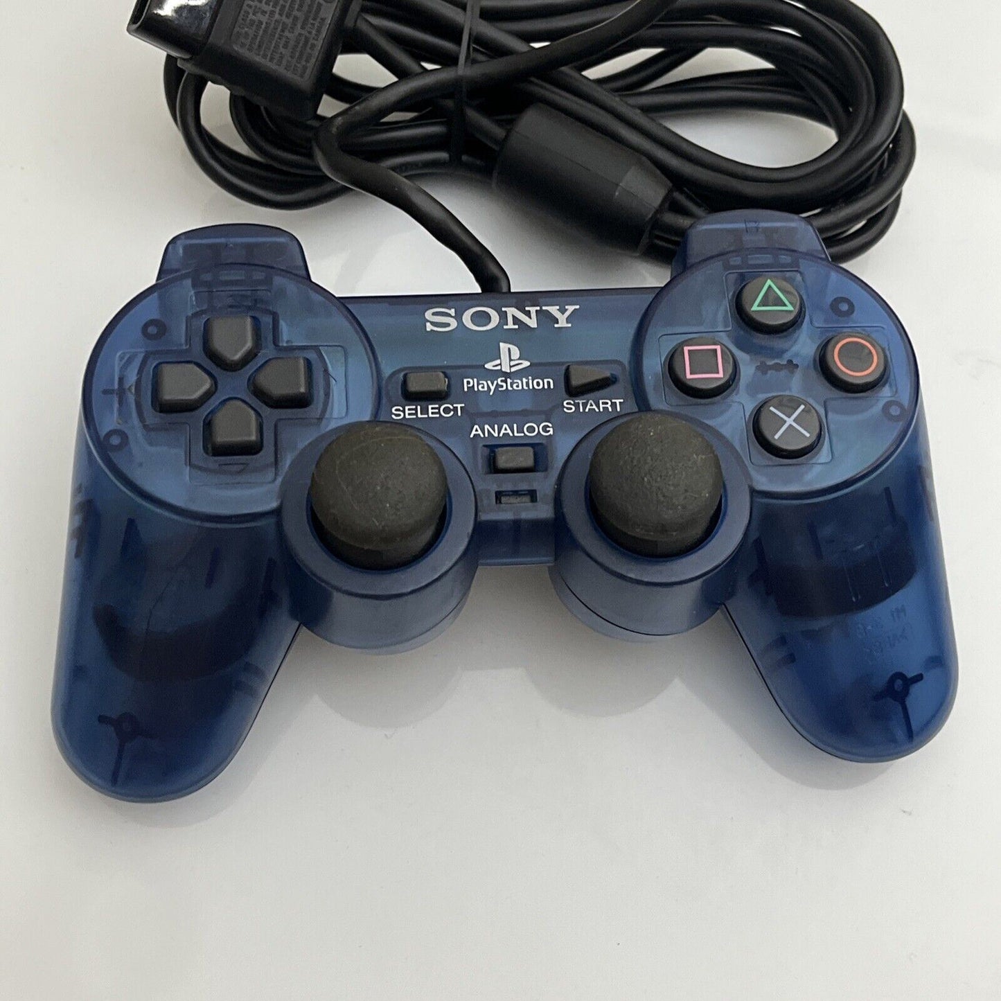 Genuine Official Sony Playstation 2 Dual Shock 2 Transparent Blue