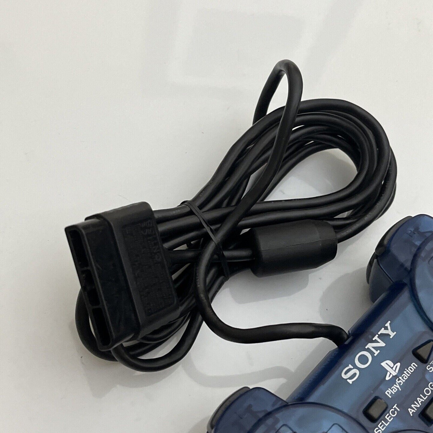 Genuine Official Sony Playstation 2 Dual Shock 2 Transparent Blue