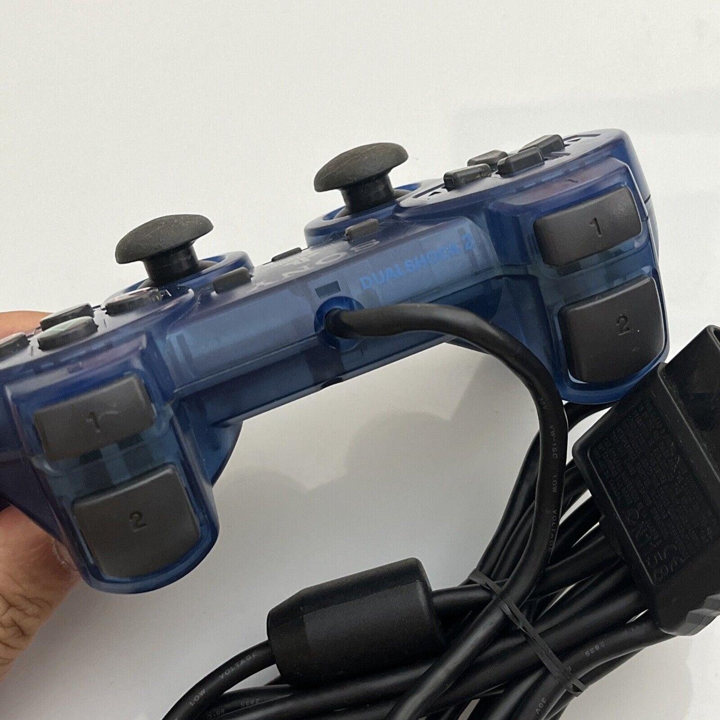 Genuine Official Sony Playstation 2 Dual Shock 2 Transparent Blue