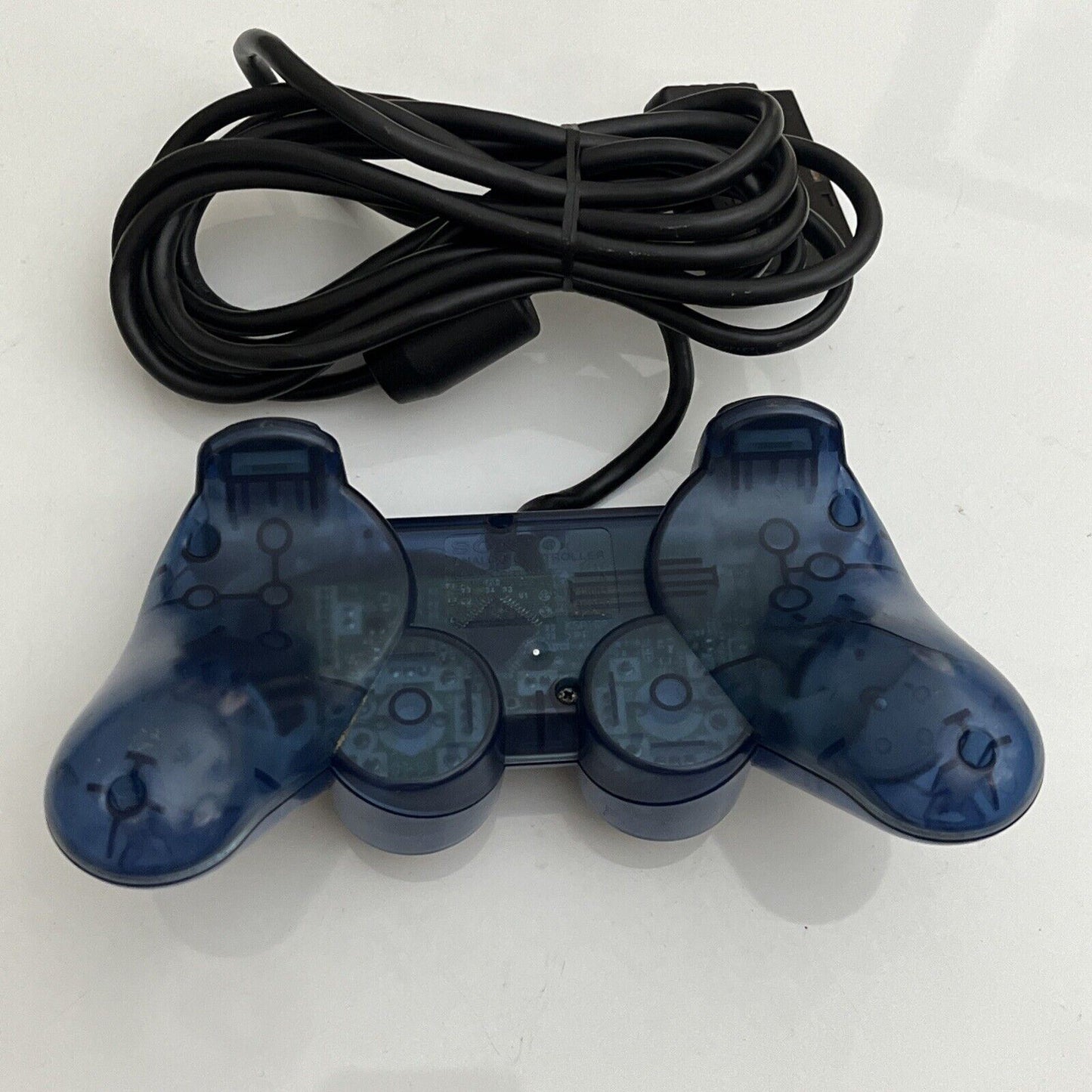 Genuine Official Sony Playstation 2 Dual Shock 2 Transparent Blue
