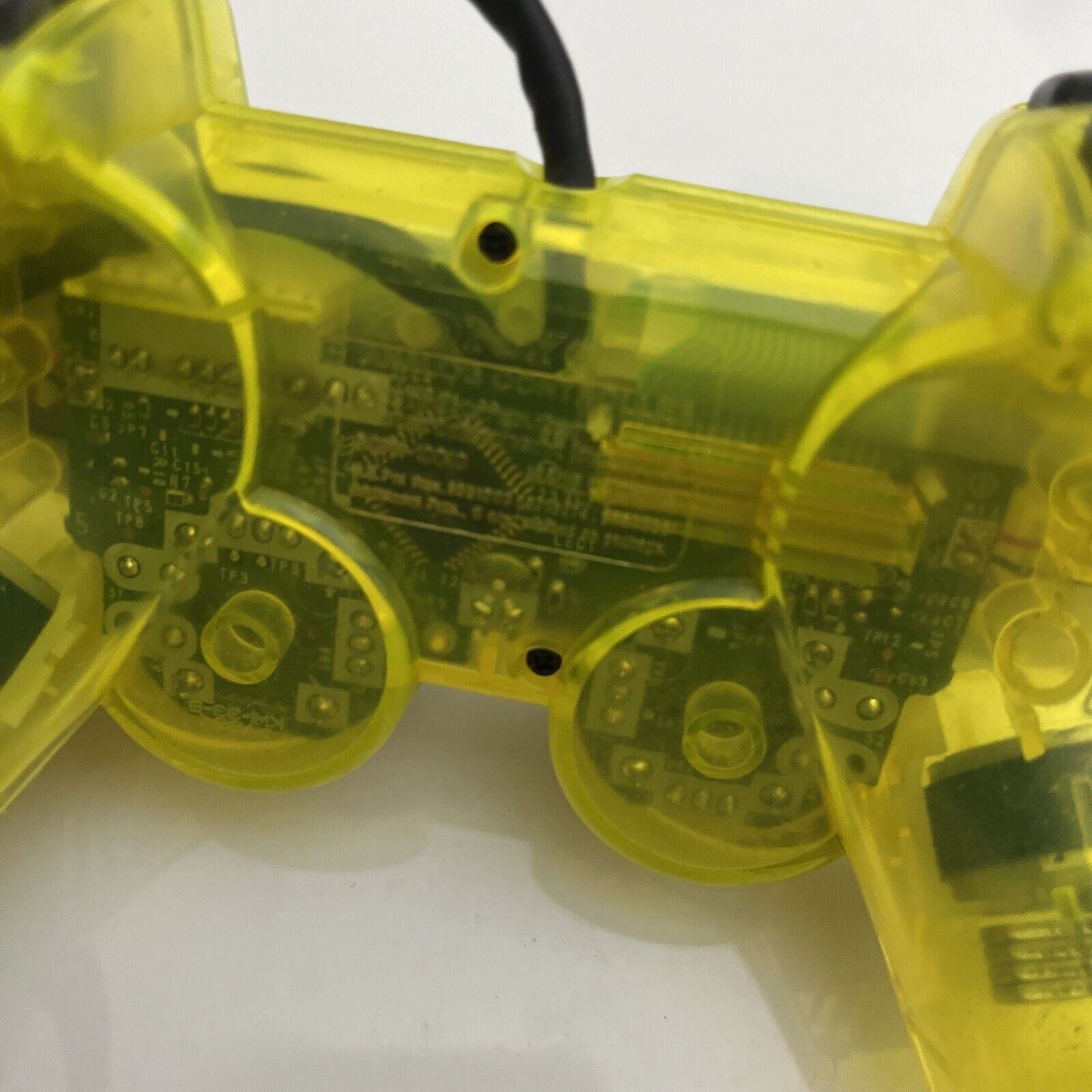 Genuine Official Sony Playstation 2 Dual Shock 2 Transparent Lemon Yellow