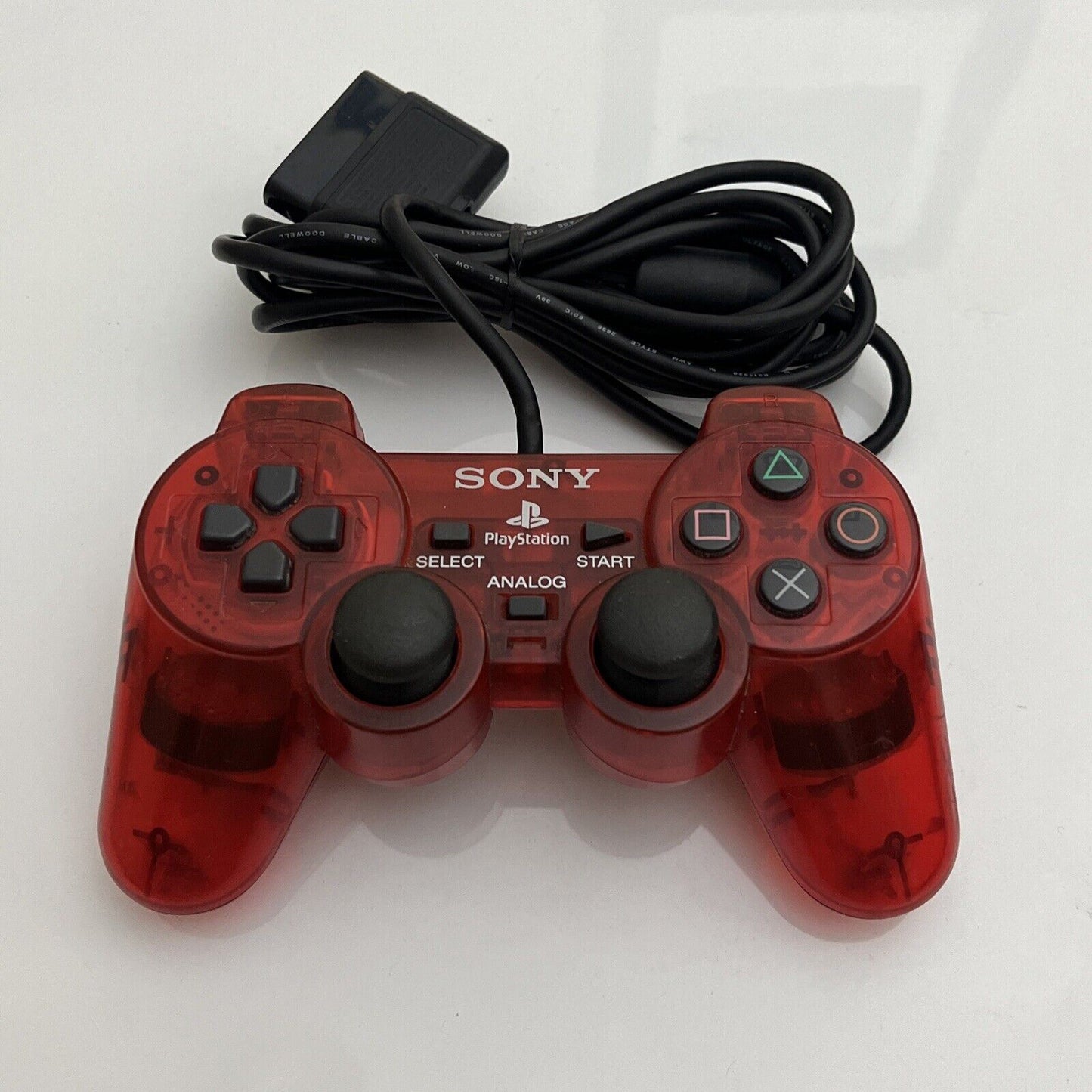 Genuine Official Sony Playstation 2 PS2 Dual Shock 2 Transparent Red