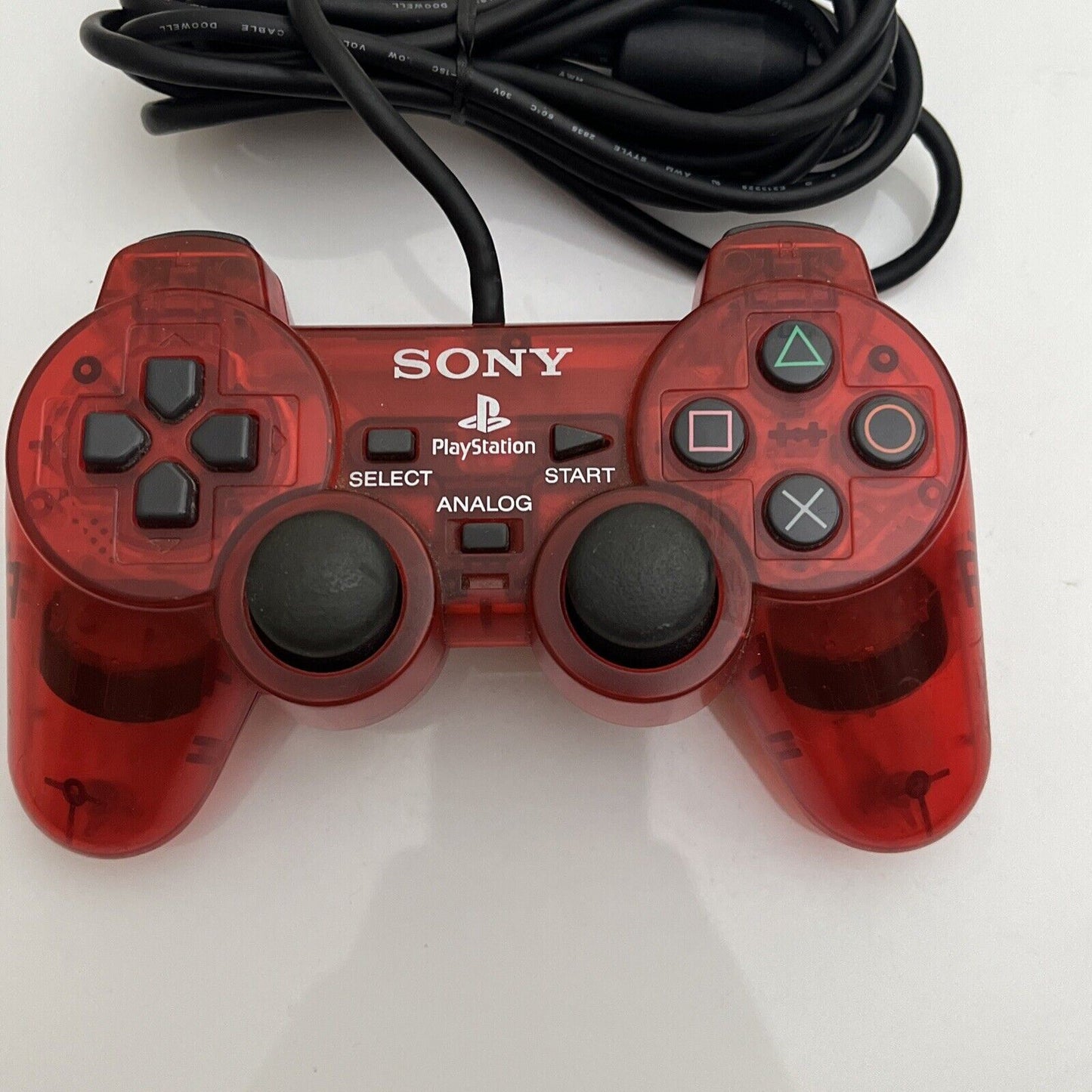 Genuine Official Sony Playstation 2 PS2 Dual Shock 2 Transparent Red