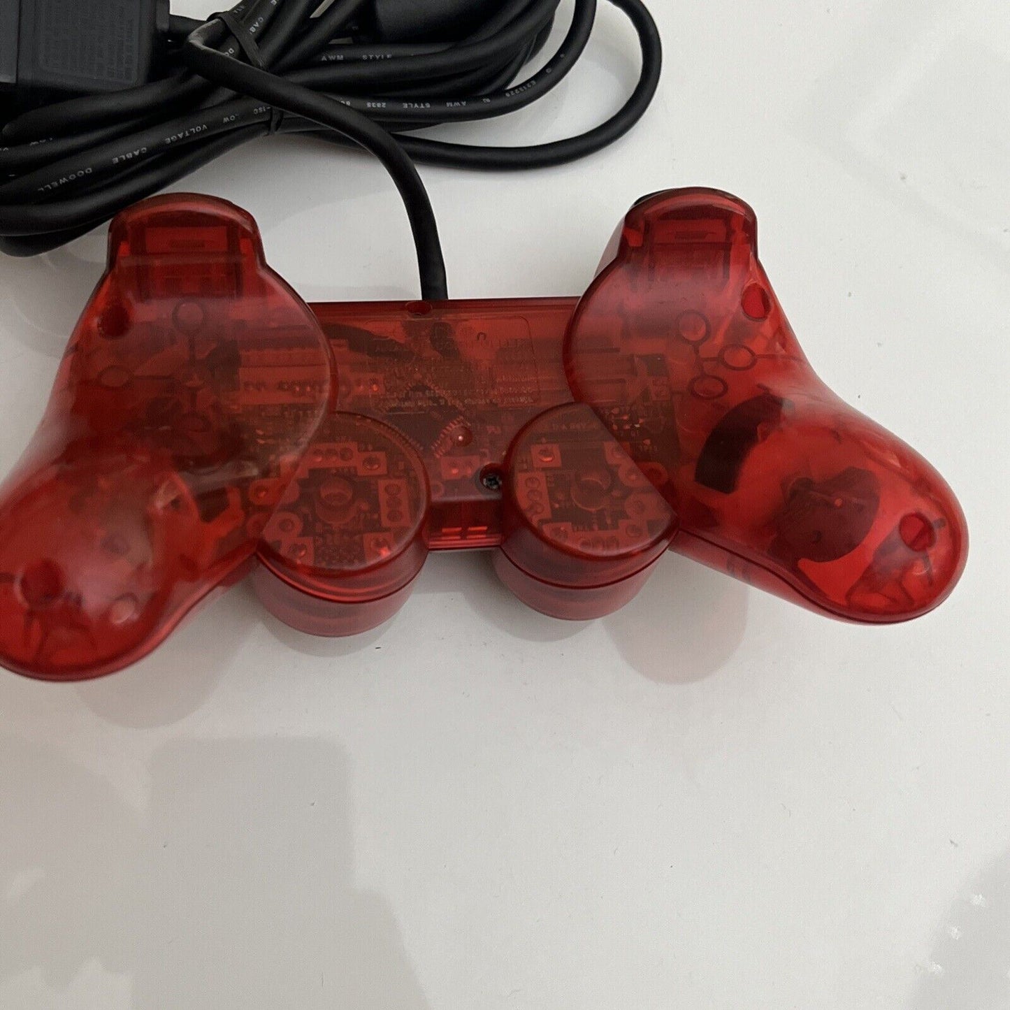 Genuine Official Sony Playstation 2 PS2 Dual Shock 2 Transparent Red