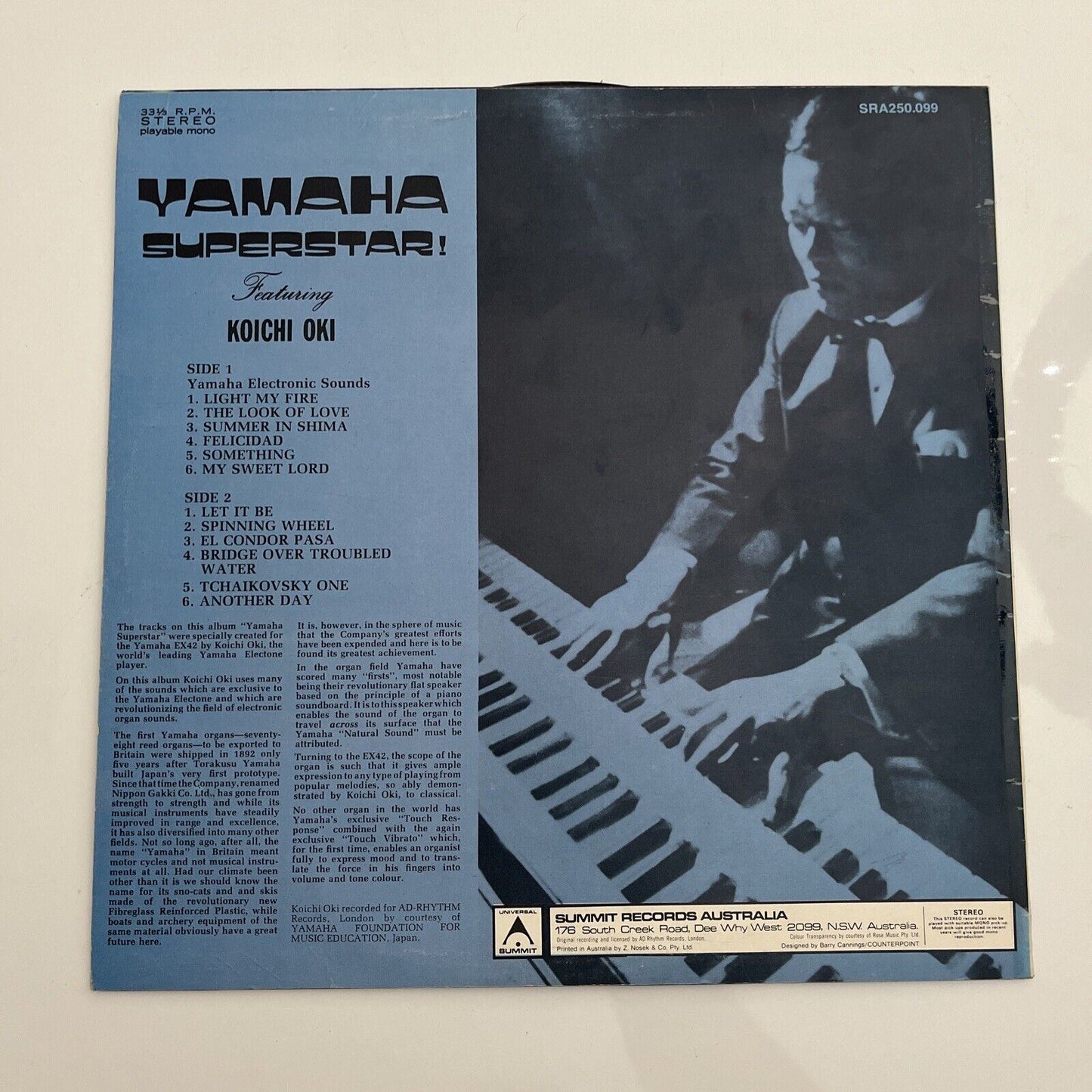 Koichi Oki – Yamaha Superstar! LP 1972 Vinyl Record SRA250-099