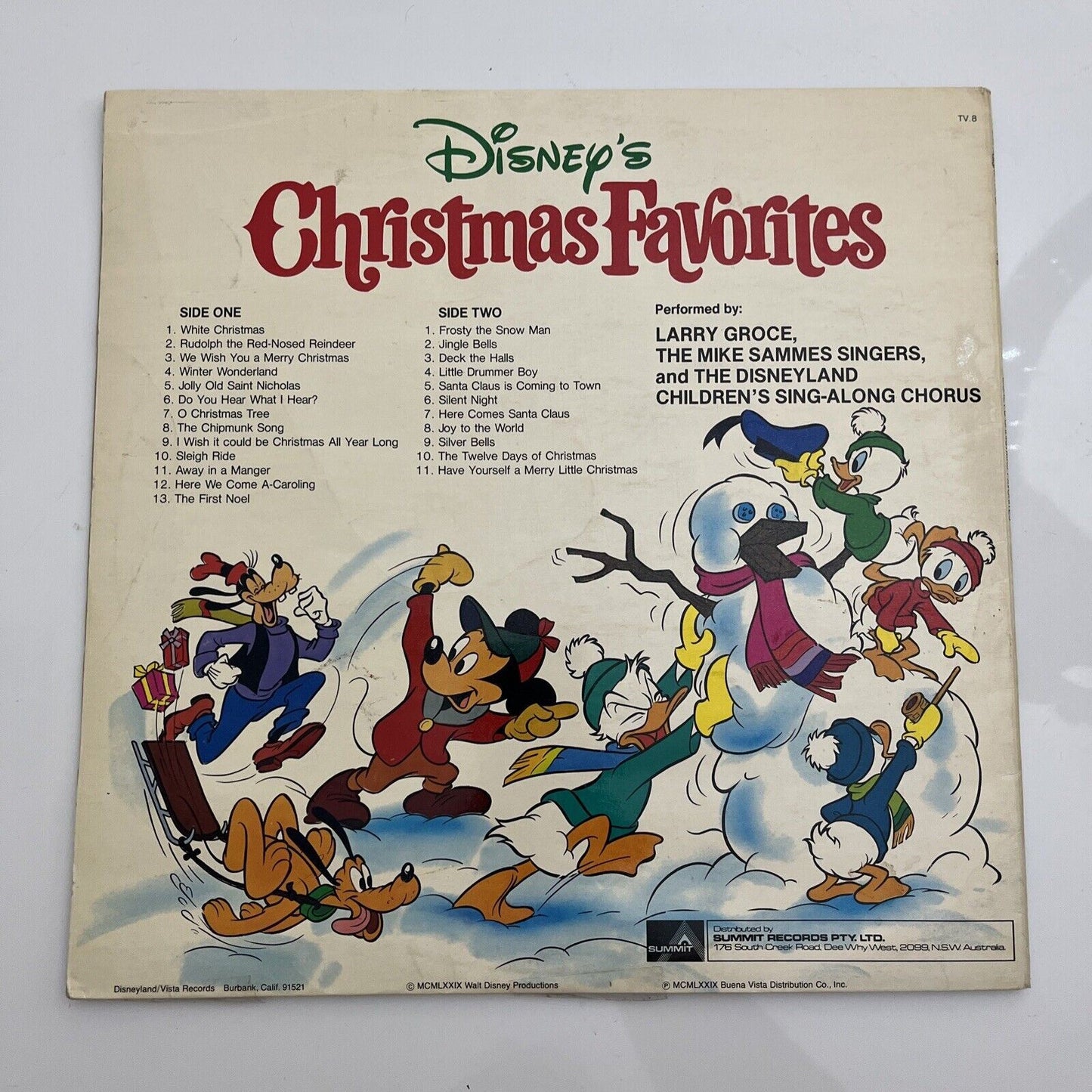 Disney's Christmas Favourites LP 1979 Vinyl Record TV-8