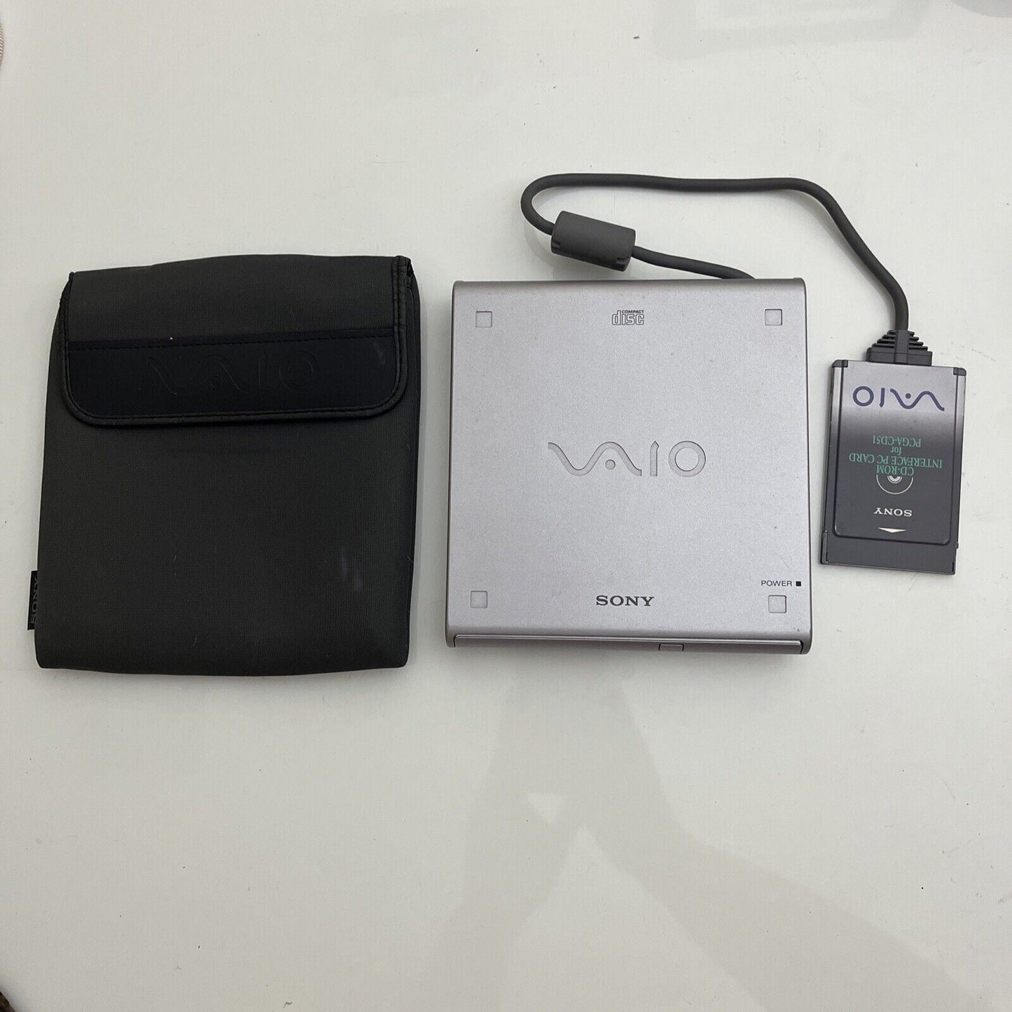 Sony VAIO CD-ROM Drive PCGA-CD51 with PCMCIA Card and Pouch
