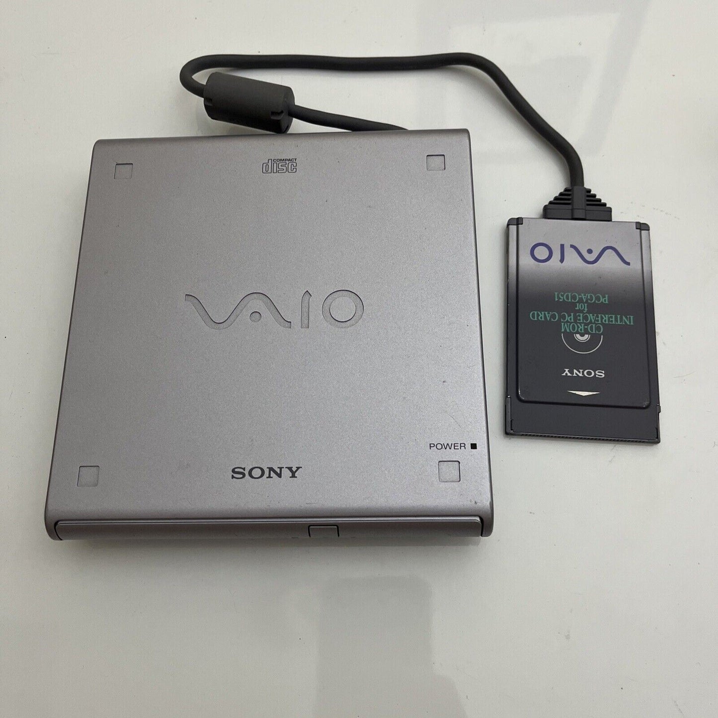 Sony VAIO CD-ROM Drive PCGA-CD51 with PCMCIA Card and Pouch