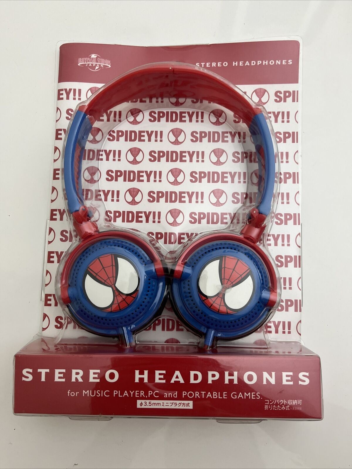 NEW Spidey Spiderman Stereo Headphones 3.5mm Plug