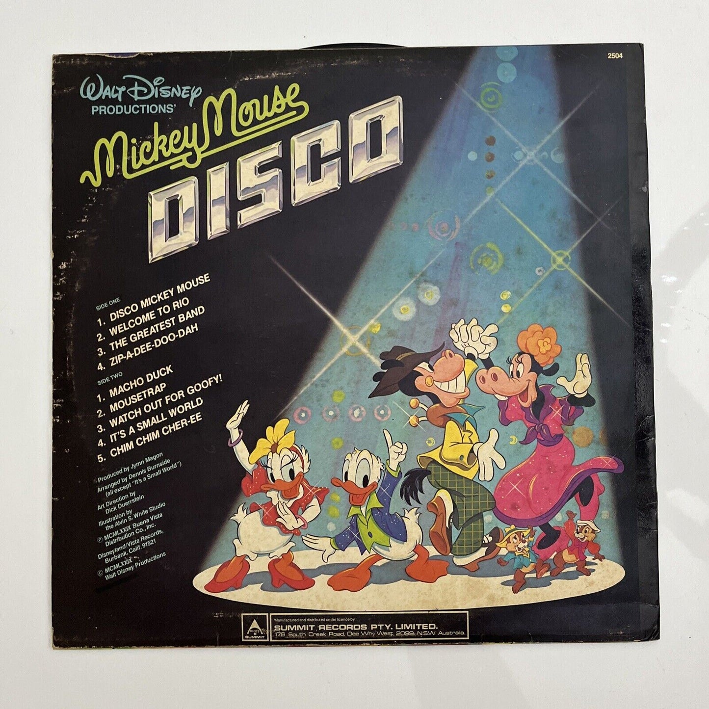 Mickey Mouse Disco LP 1979 Vinyl Record 2504