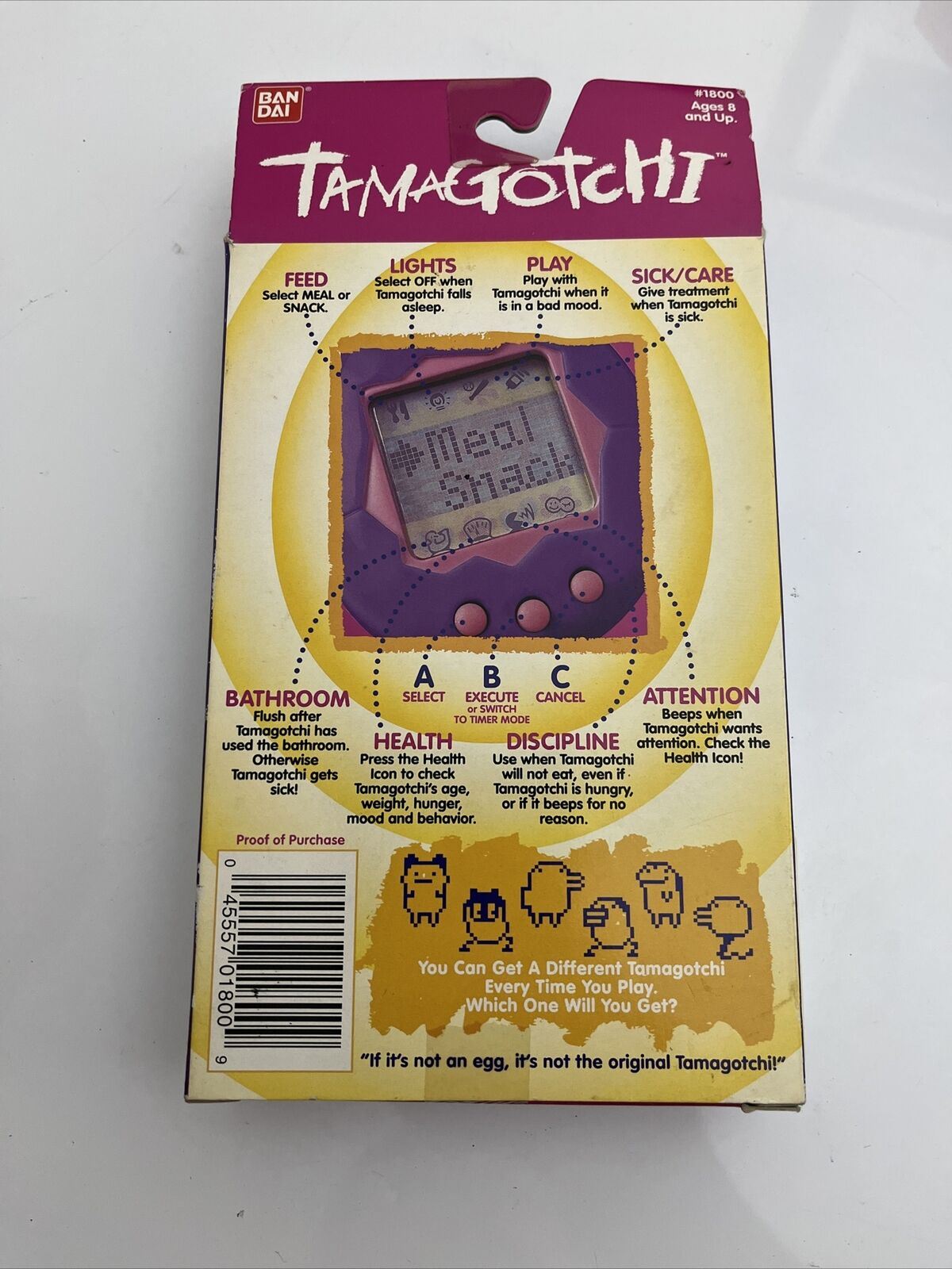 Original Bandai 1997 Tamagotchi White Blue NEW