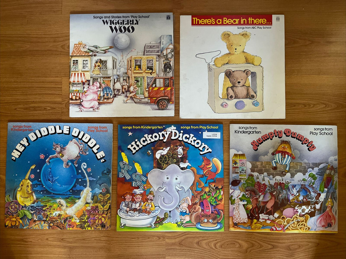 5x Play School - Wiggerly Woo, There's a Bear in There,  Humpty LP Vinyl Record