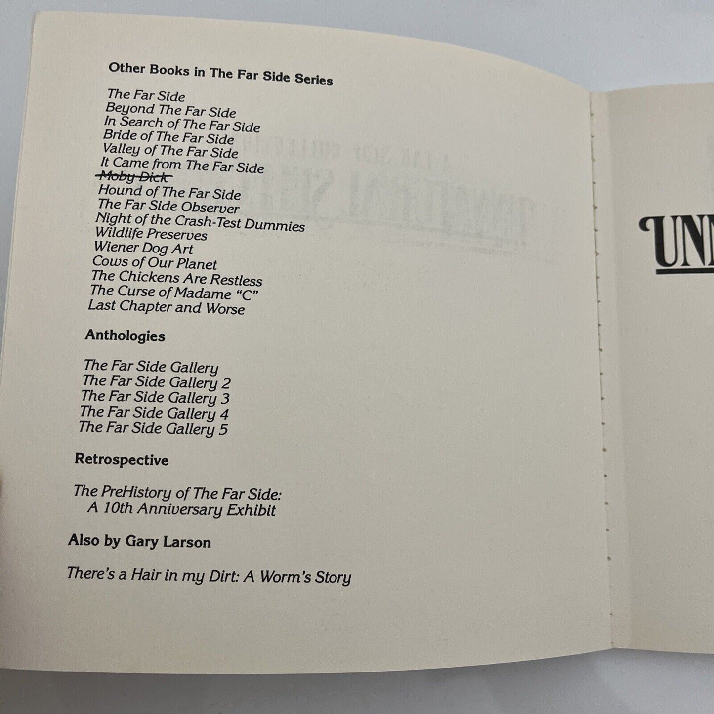 Unnatural Selections - A Far Side Collection by Gary Larson (Paperback, 1991)