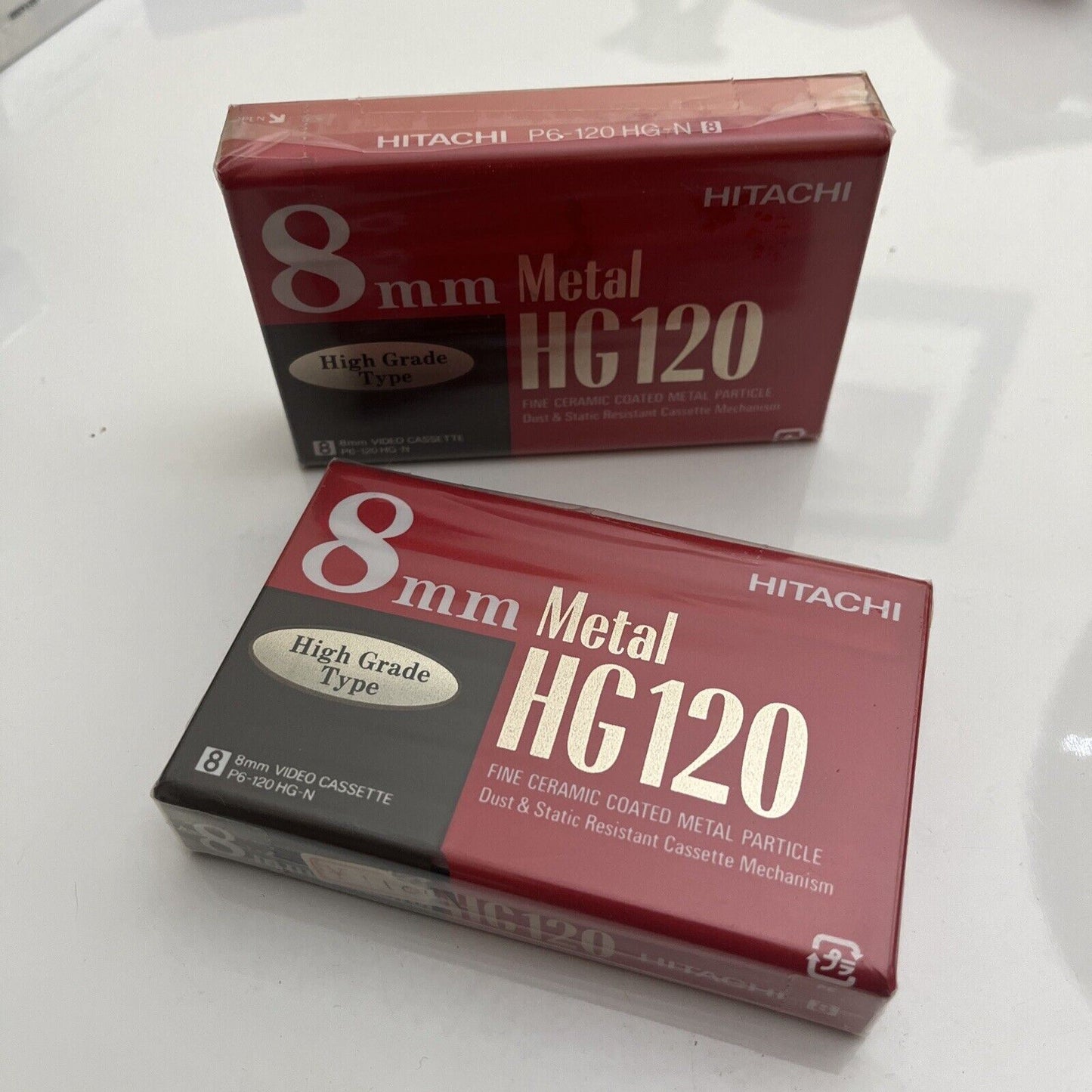 *New Sealed* 2x Hitachi HG120 8mm Video Cassette Tape 120 minutes