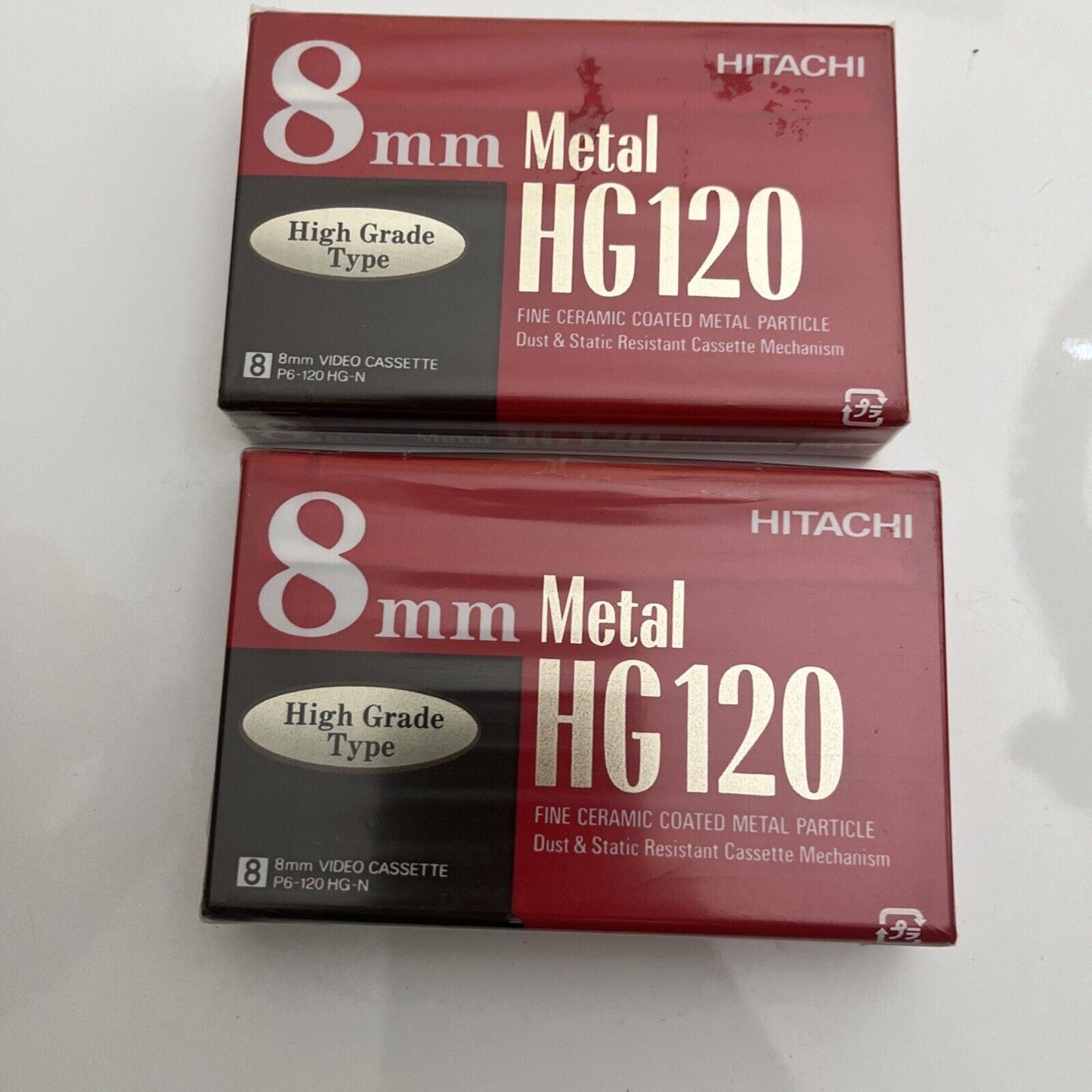 *New Sealed* 2x Hitachi HG120 8mm Video Cassette Tape 120 minutes