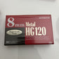 *New Sealed* 2x Hitachi HG120 8mm Video Cassette Tape 120 minutes