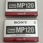 *New Sealed* 2x Sony Metal MP120 Video 8 Cassette 120 Minutes