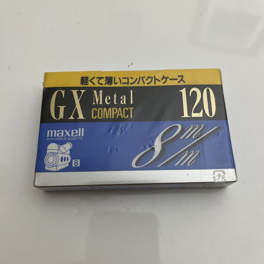 *New Sealed* Maxell 8mm P6-120 GX Metal Compact Video8 Cassette Tape 120 Minutes