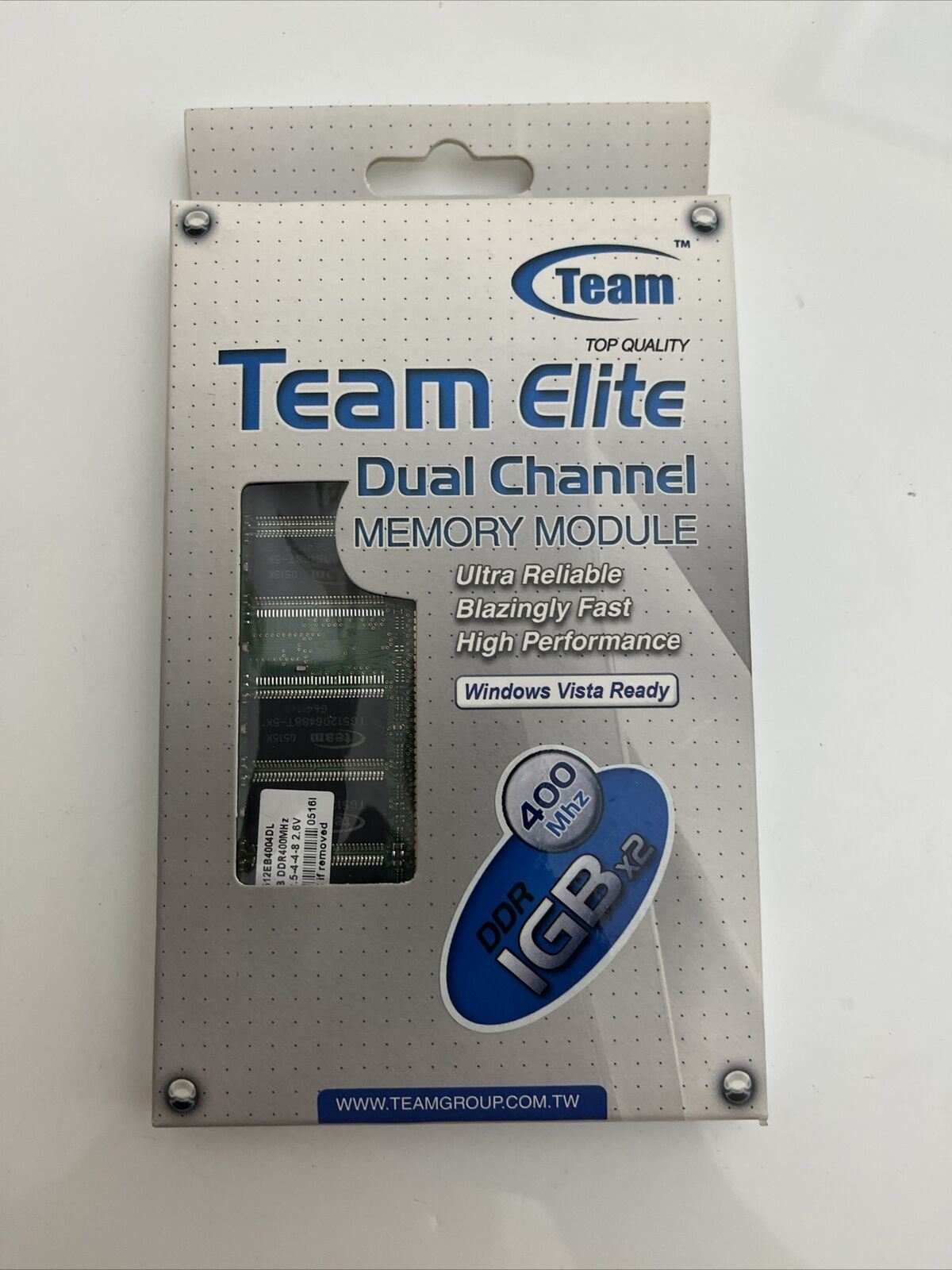 Team Elite Dual Channel Memory Module 1GB (2x 512MB) DDR 400 Mhz