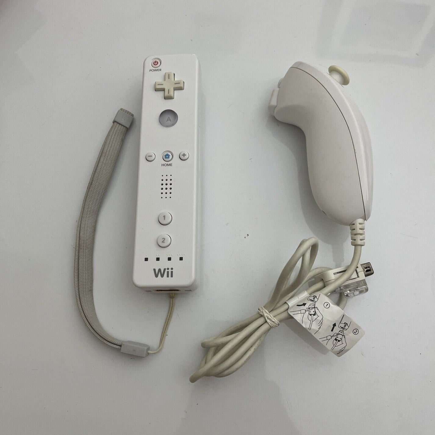 Genuine Official Nintendo Wii Remote + Nunchuck Bundle Retro Unit