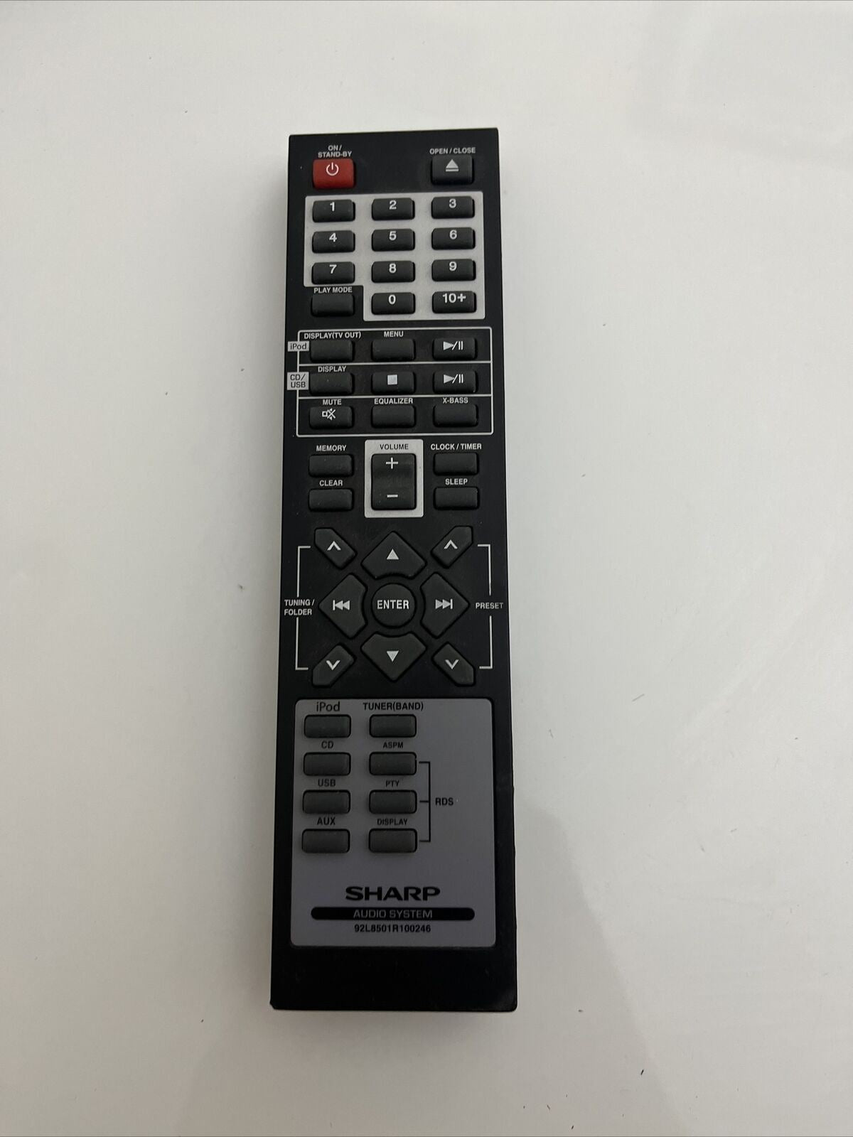 Genuine Sharp Audio System Remote Control 92L8501R100246