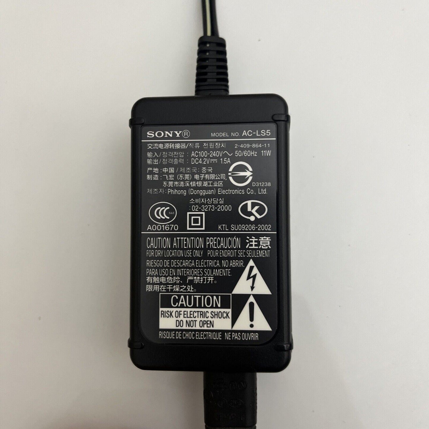Genuine Sony AC Power Adaptor Charger AC-LS5 for  Sony Camera Camcorder