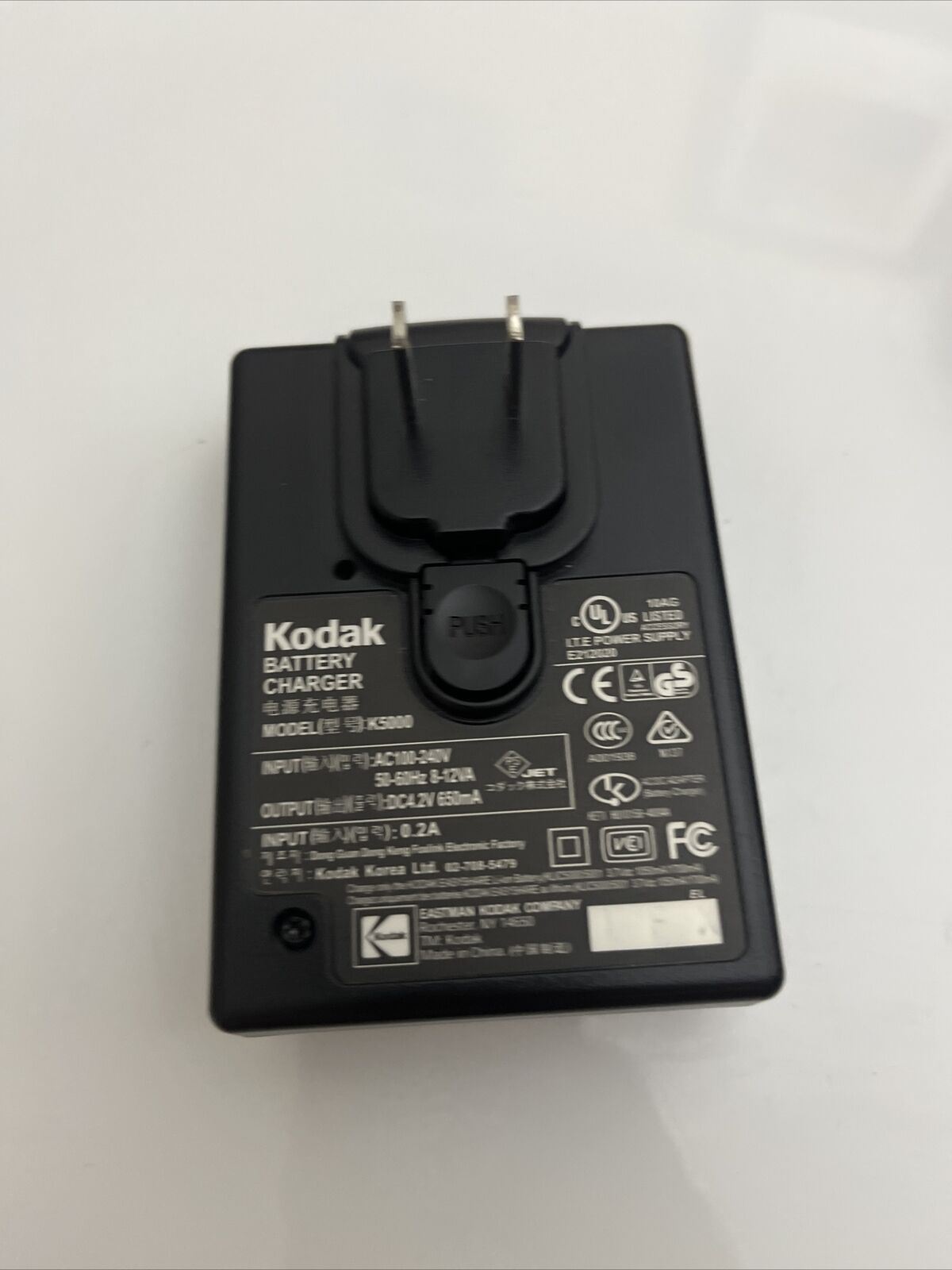 Genuine Kodak Li-ion Rapid Battery Charger K5000 for Kodak Easy Share Camera