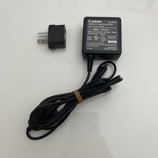 Genuine Canon Compact Power Adaptor CA-DC20 Charger for PowerShot SD30 SD43